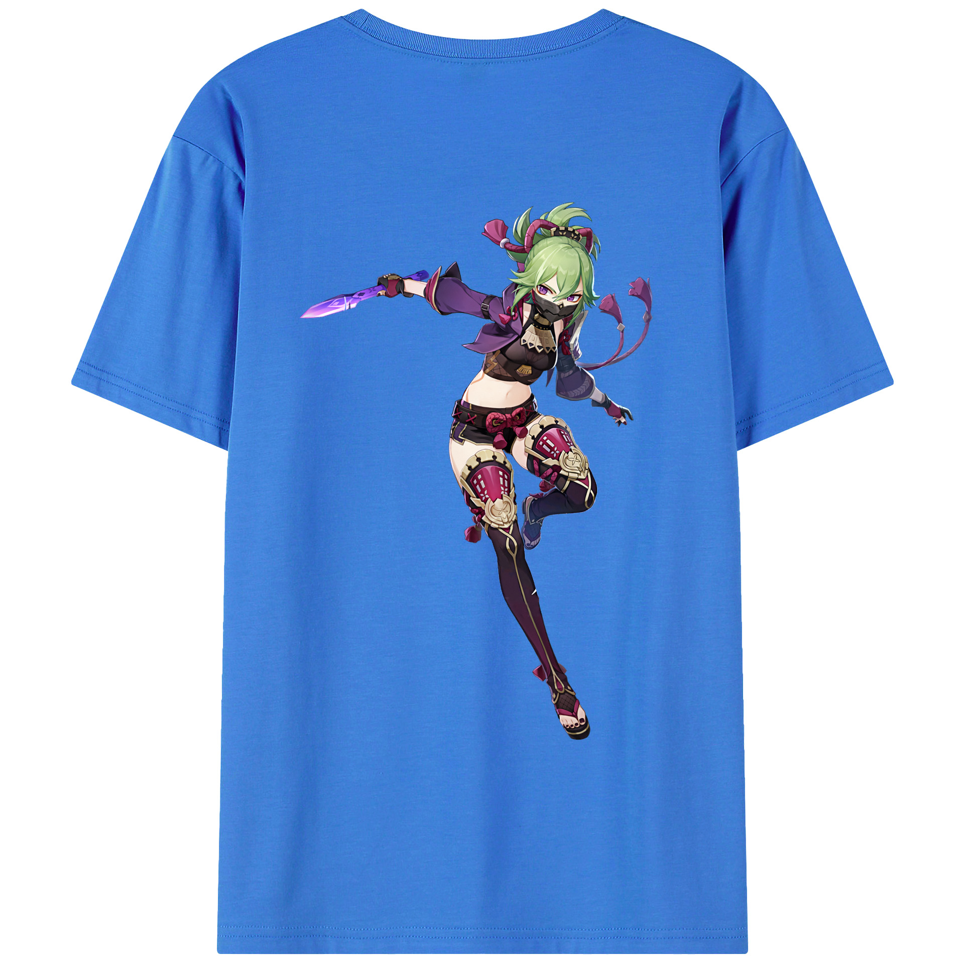 げんし神  久岐忍 くき しのぶ genshin Kuki Shinobu 綿100％ メンズ半袖Tシャツ（バックプリント） 通気性
