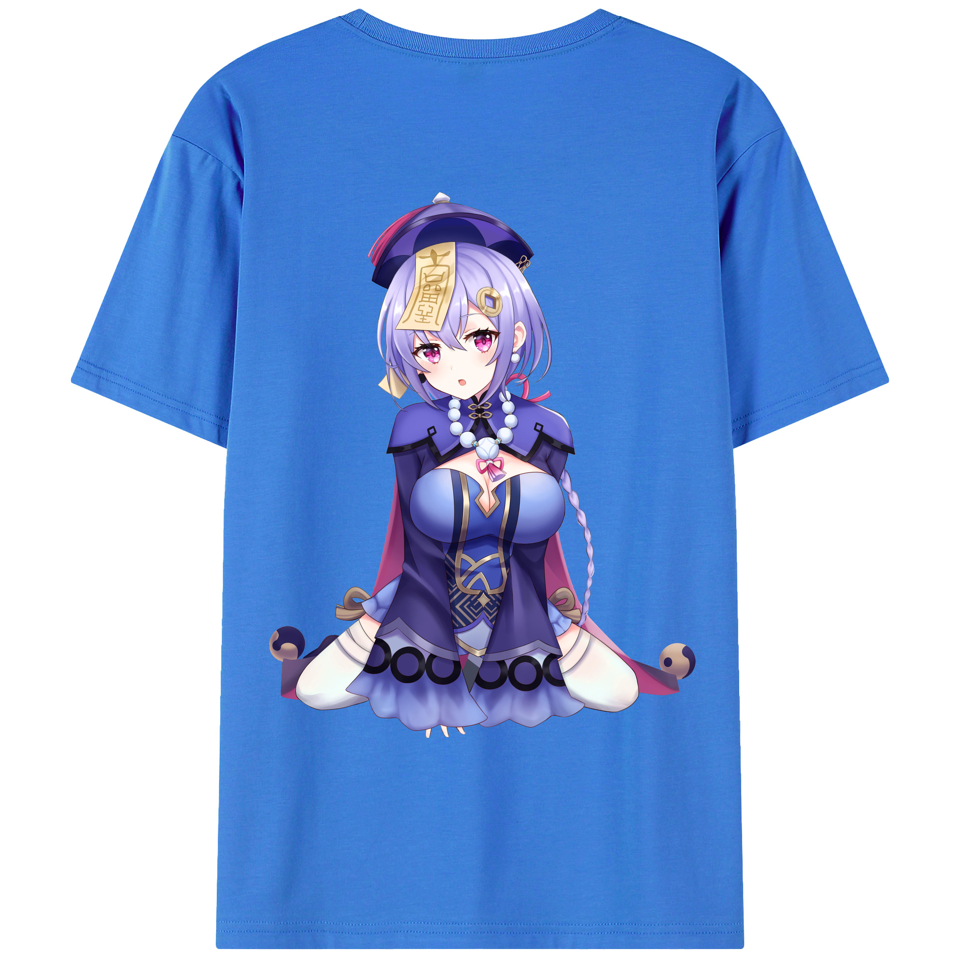 げんし神 七七 なな  genshin Nana 綿100％ メンズ半袖Tシャツ（バックプリント） 通気性