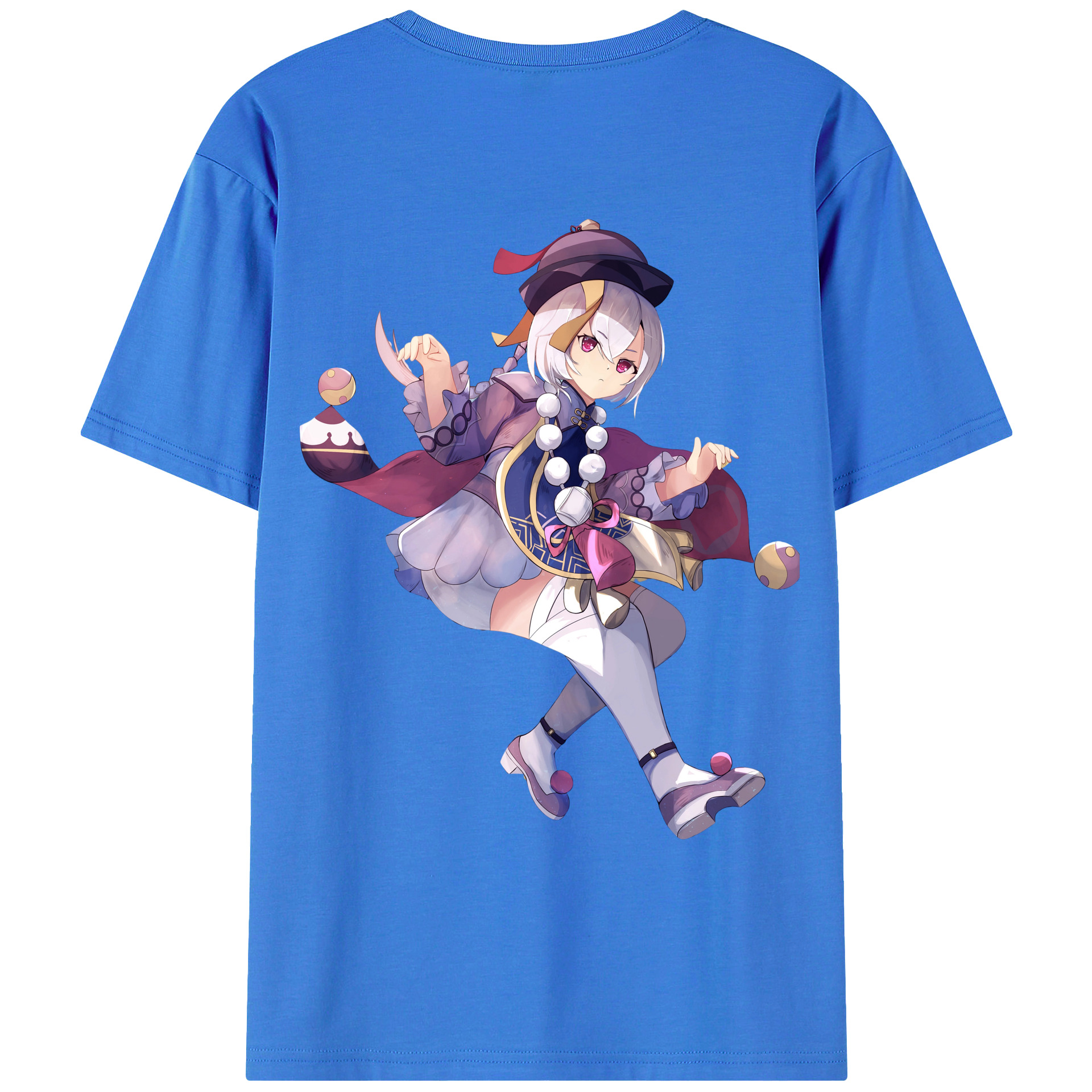 げんし神 七七 なな  genshin Nana 綿100％ メンズ半袖Tシャツ（バックプリント） 通気性