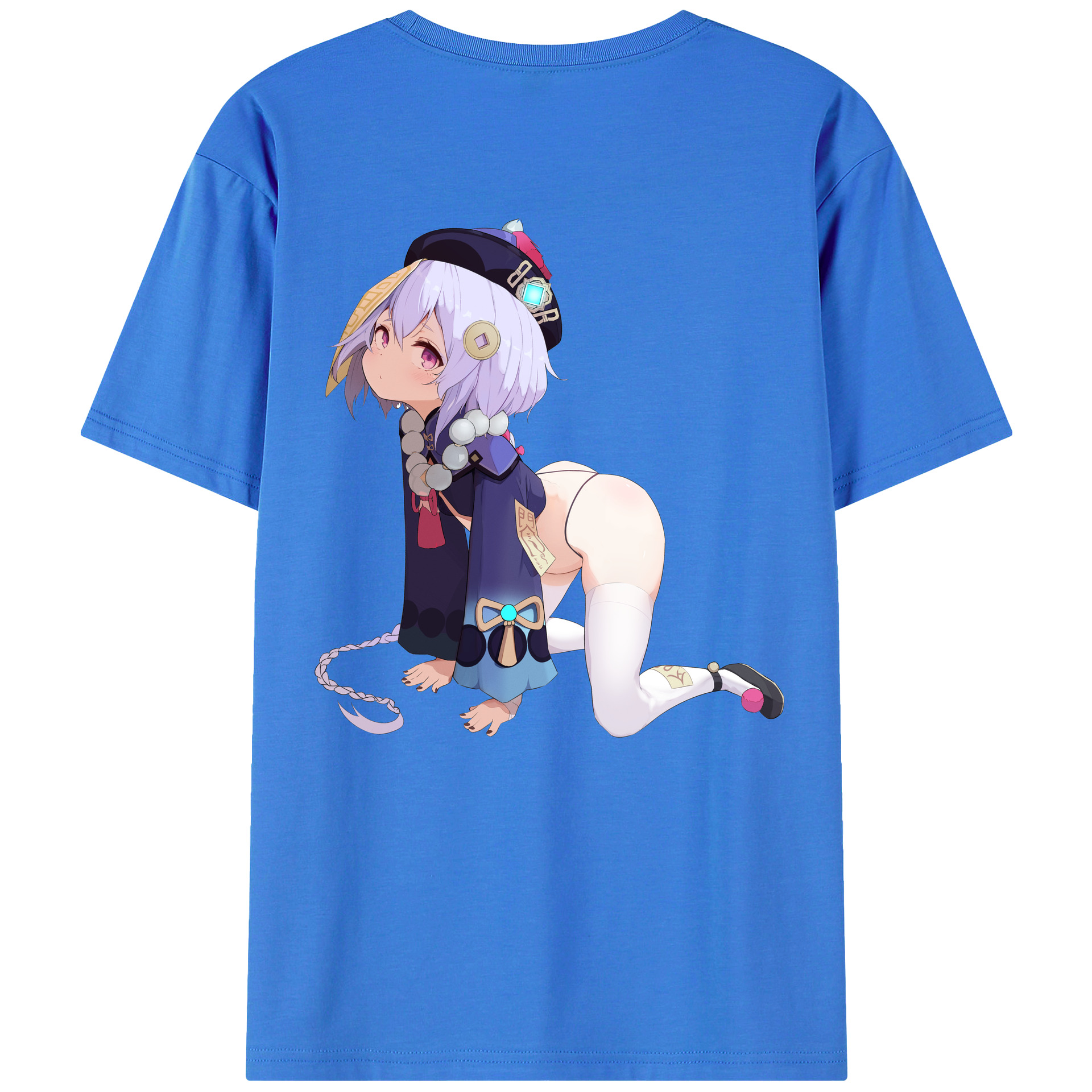 げんし神 七七 なな  genshin Nana 綿100％ メンズ半袖Tシャツ（バックプリント） 通気性