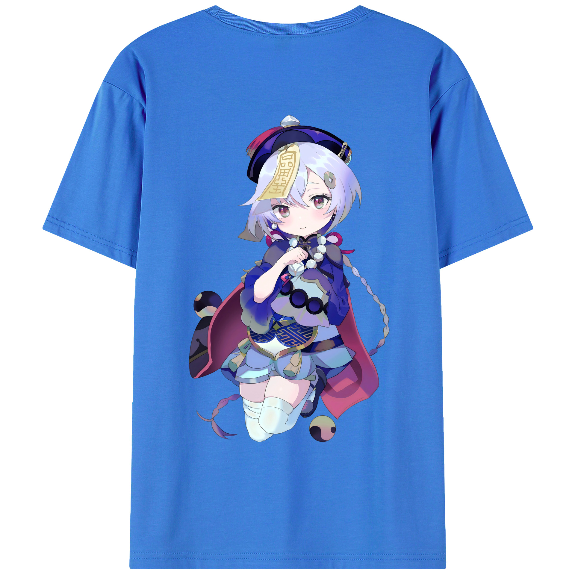 げんし神 七七 なな  genshin Nana 綿100％ メンズ半袖Tシャツ（バックプリント） 通気性