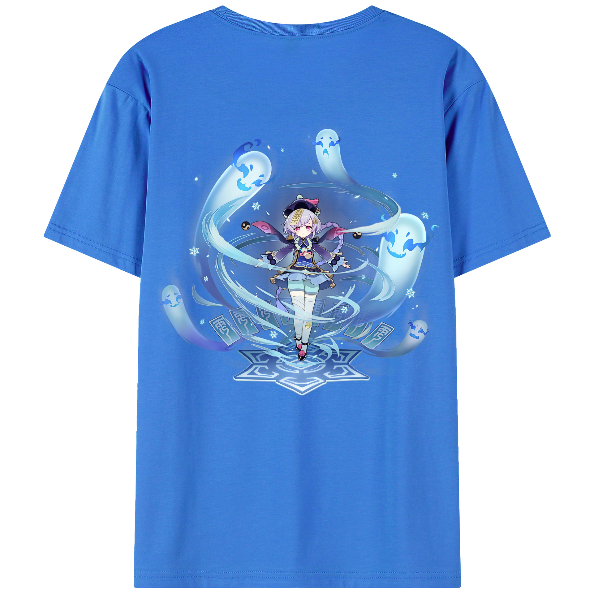 げんし神 七七 なな  genshin Nana 綿100％ メンズ半袖Tシャツ（バックプリント） 通気性