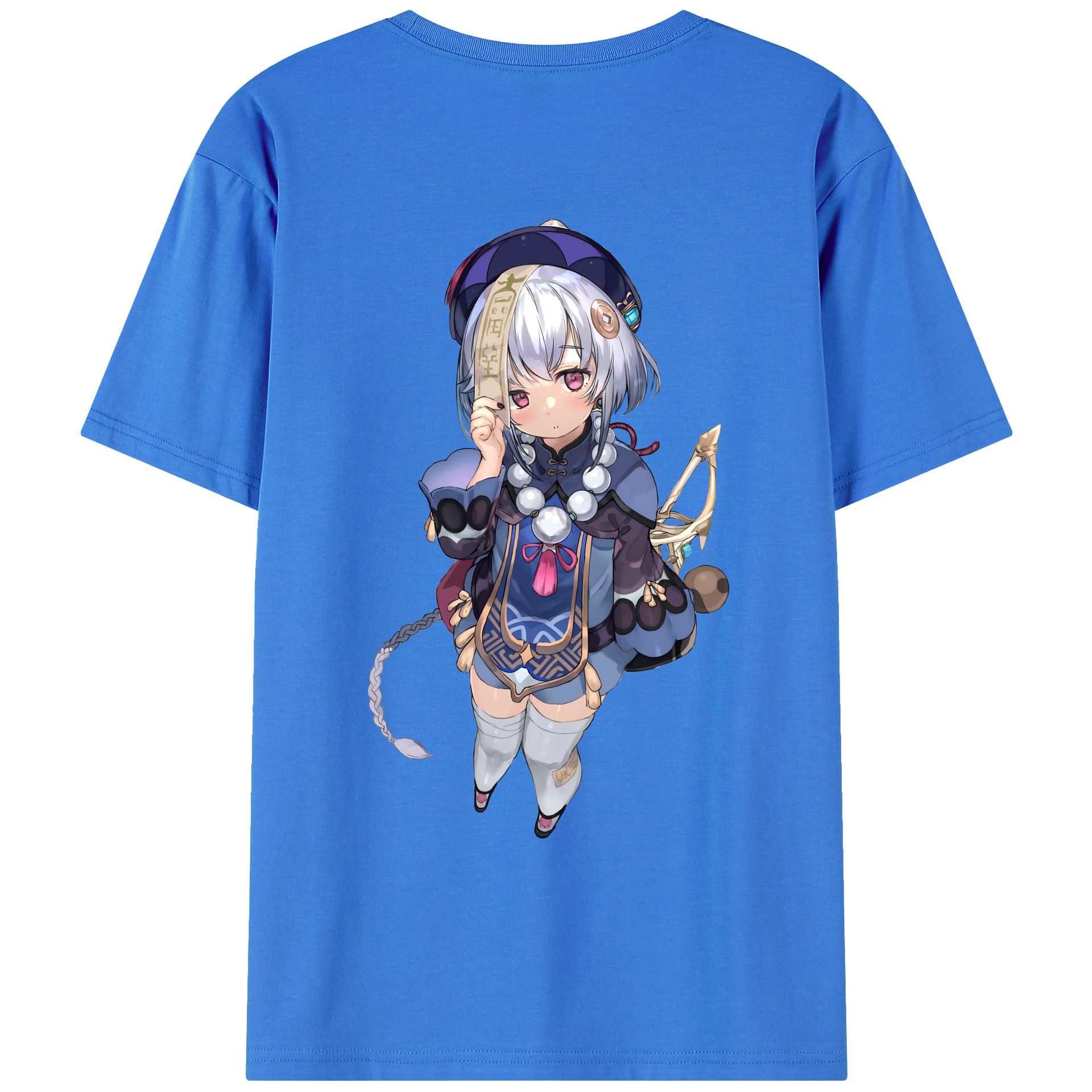 げんし神 七七 なな  genshin Nana 綿100％ メンズ半袖Tシャツ（バックプリント） 通気性