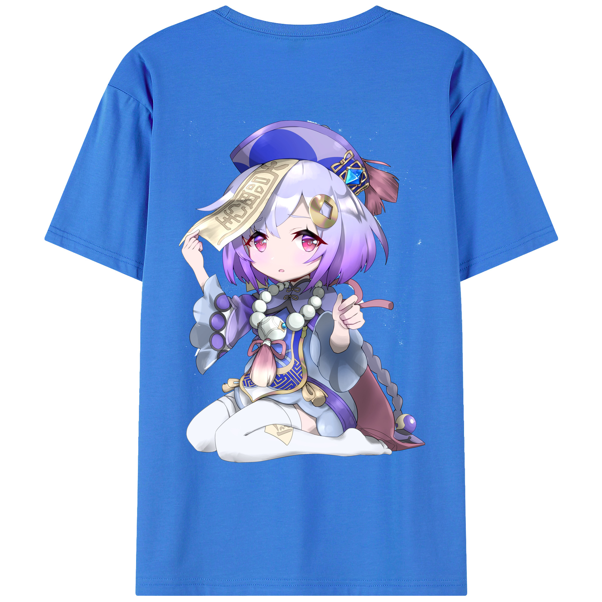 げんし神 七七 なな  genshin Nana 綿100％ メンズ半袖Tシャツ（バックプリント） 通気性