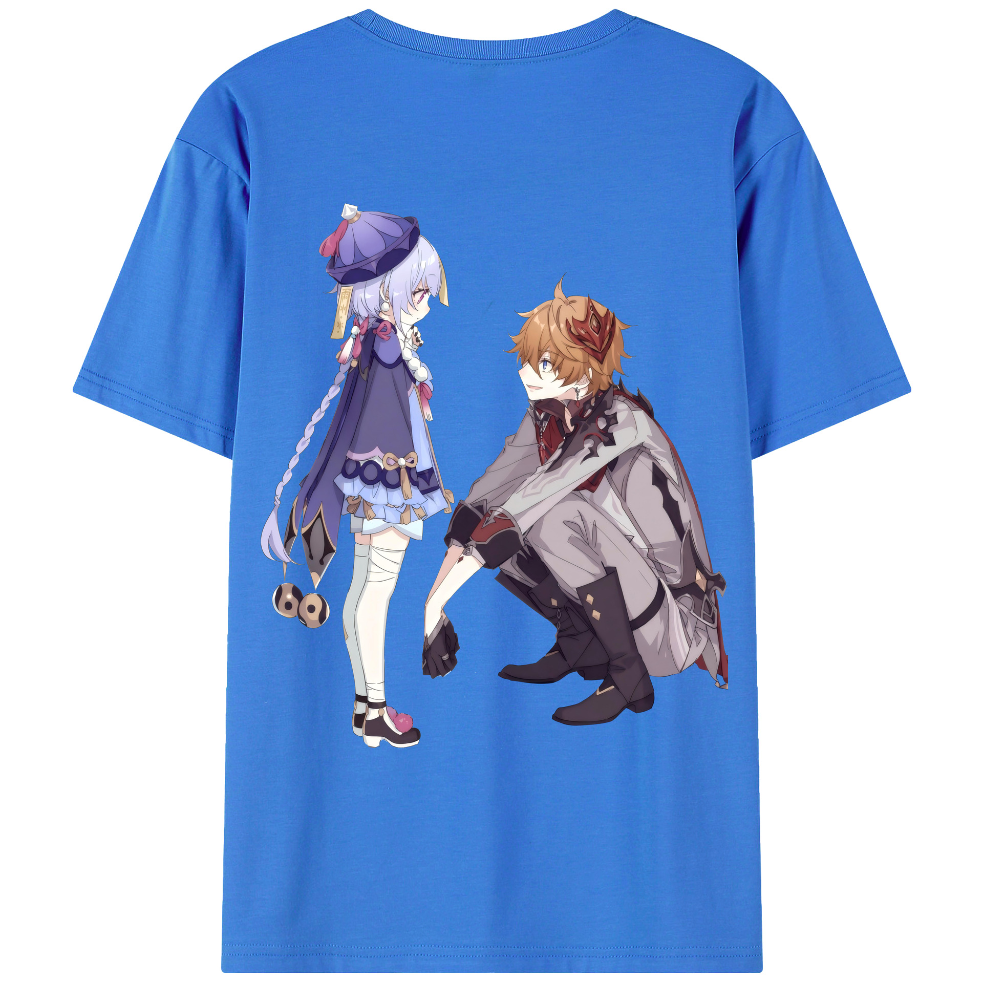 げんし神 七七 なな  genshin Nana 綿100％ メンズ半袖Tシャツ（バックプリント） 通気性