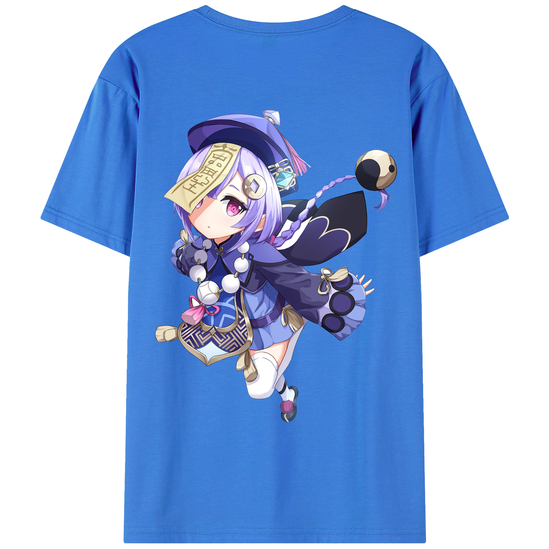 げんし神 七七 なな  genshin Nana 綿100％ メンズ半袖Tシャツ（バックプリント） 通気性