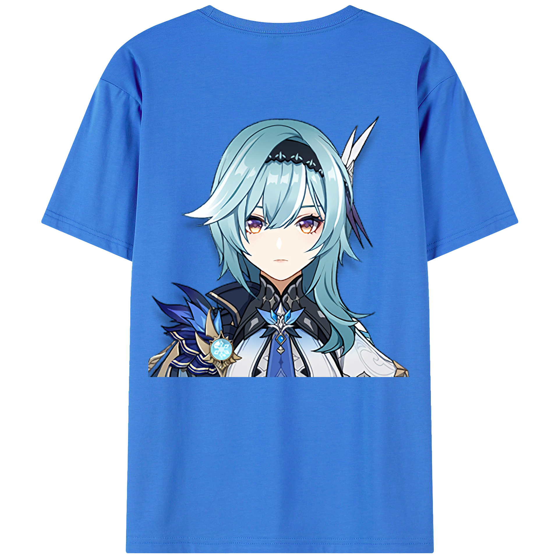 げんし神 优菈 ゆうら genshin Yūra 綿100％ メンズ半袖Tシャツ（バックプリント） 通気性