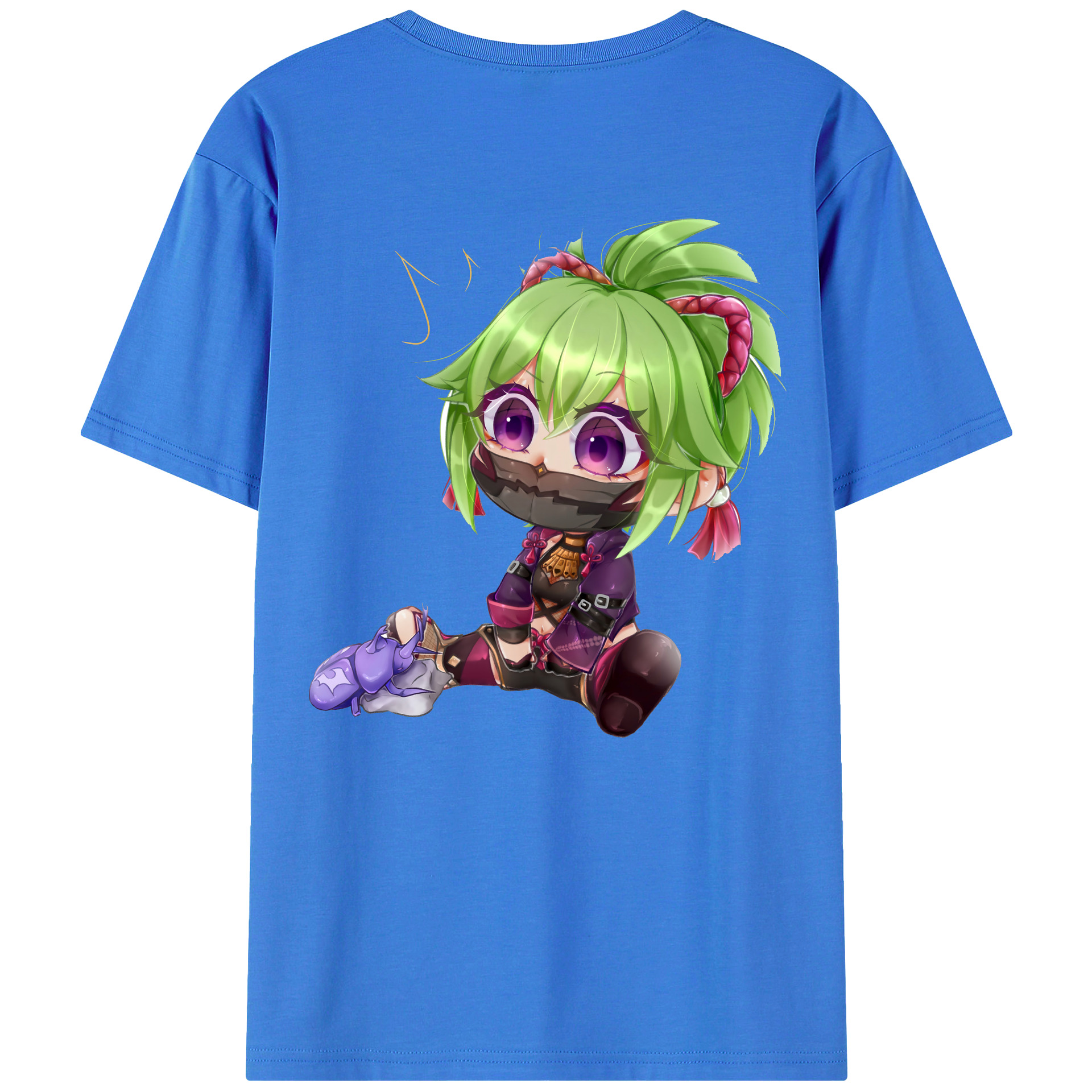 げんし神  久岐忍 くき しのぶ genshin Kuki Shinobu 綿100％ メンズ半袖Tシャツ（バックプリント） 通気性