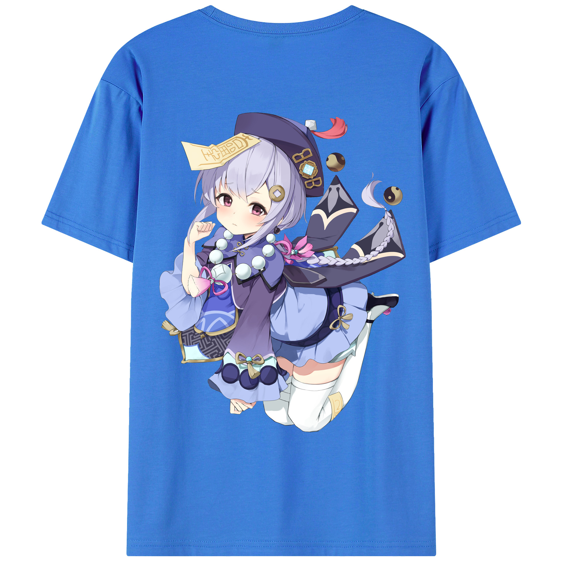 げんし神 七七 なな  genshin Nana 綿100％ メンズ半袖Tシャツ（バックプリント） 通気性