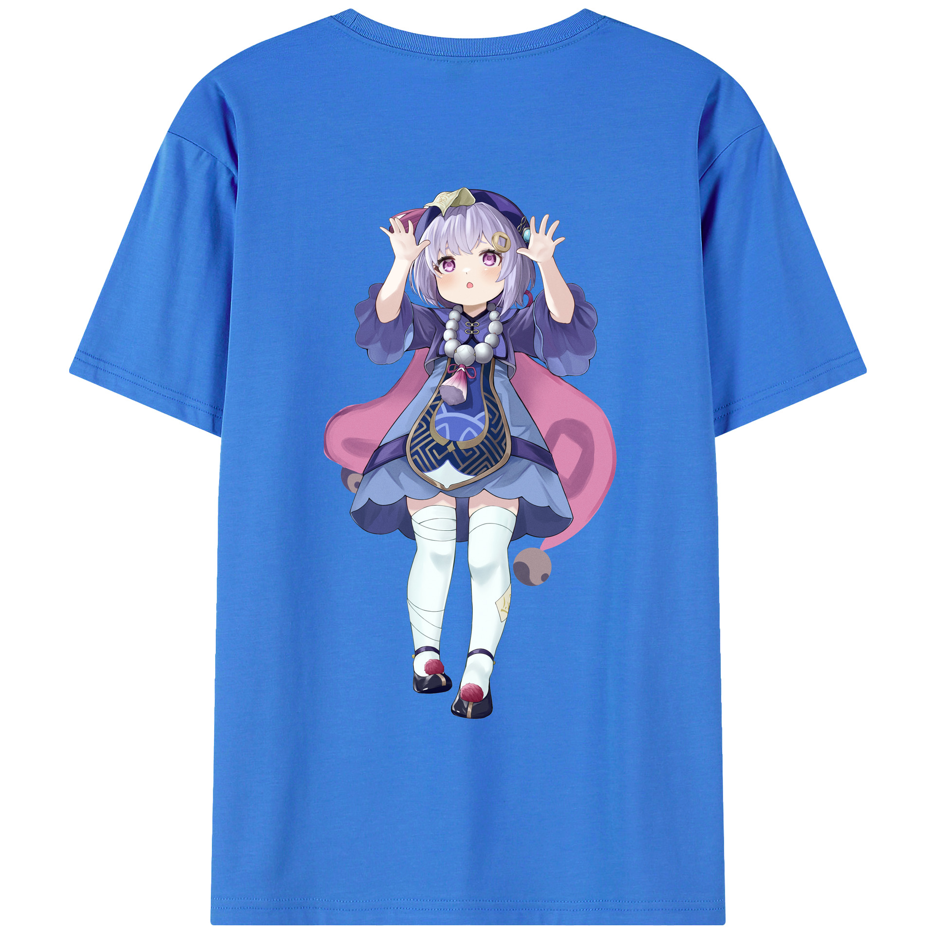 げんし神 七七 なな  genshin Nana 綿100％ メンズ半袖Tシャツ（バックプリント） 通気性