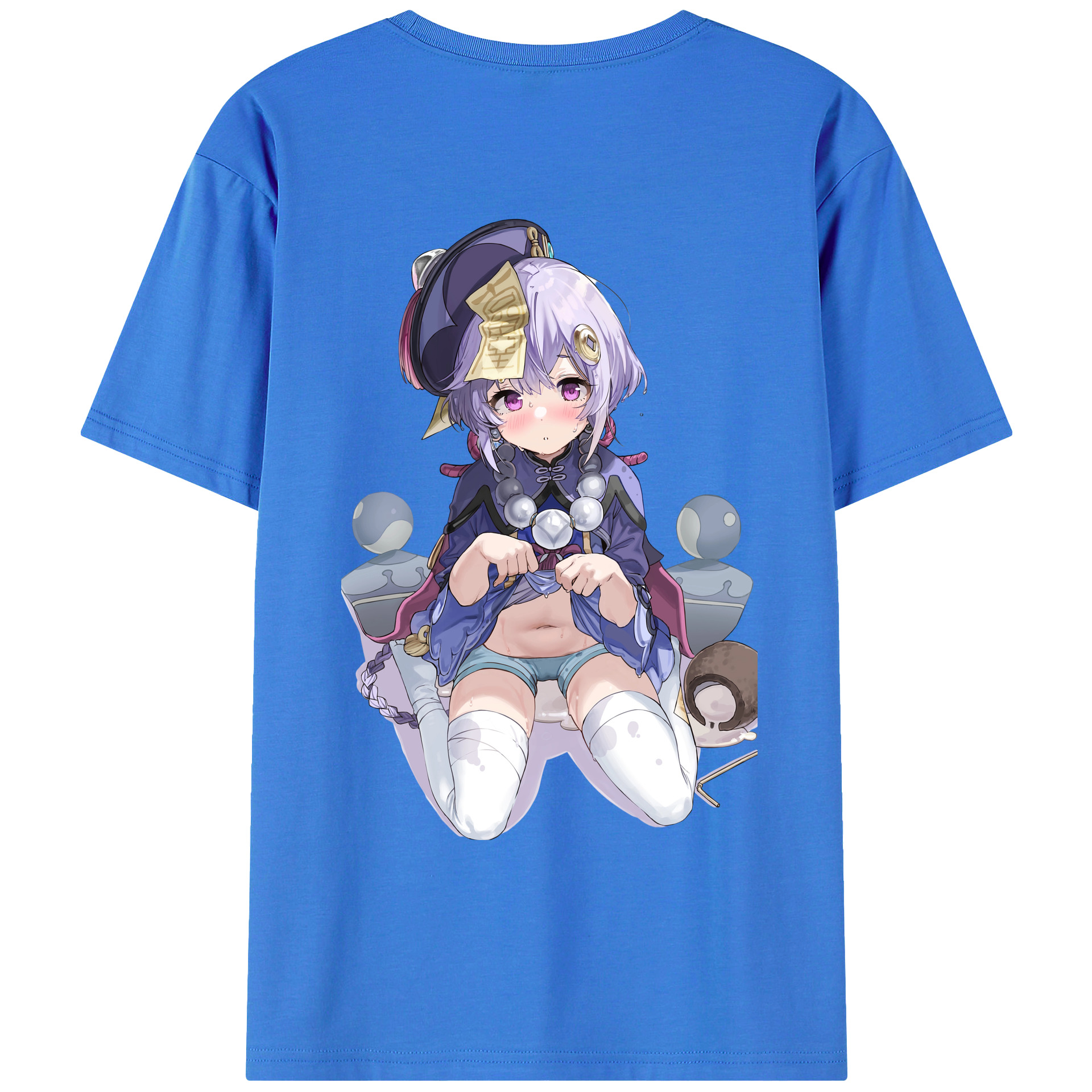 げんし神 七七 なな  genshin Nana 綿100％ メンズ半袖Tシャツ（バックプリント） 通気性
