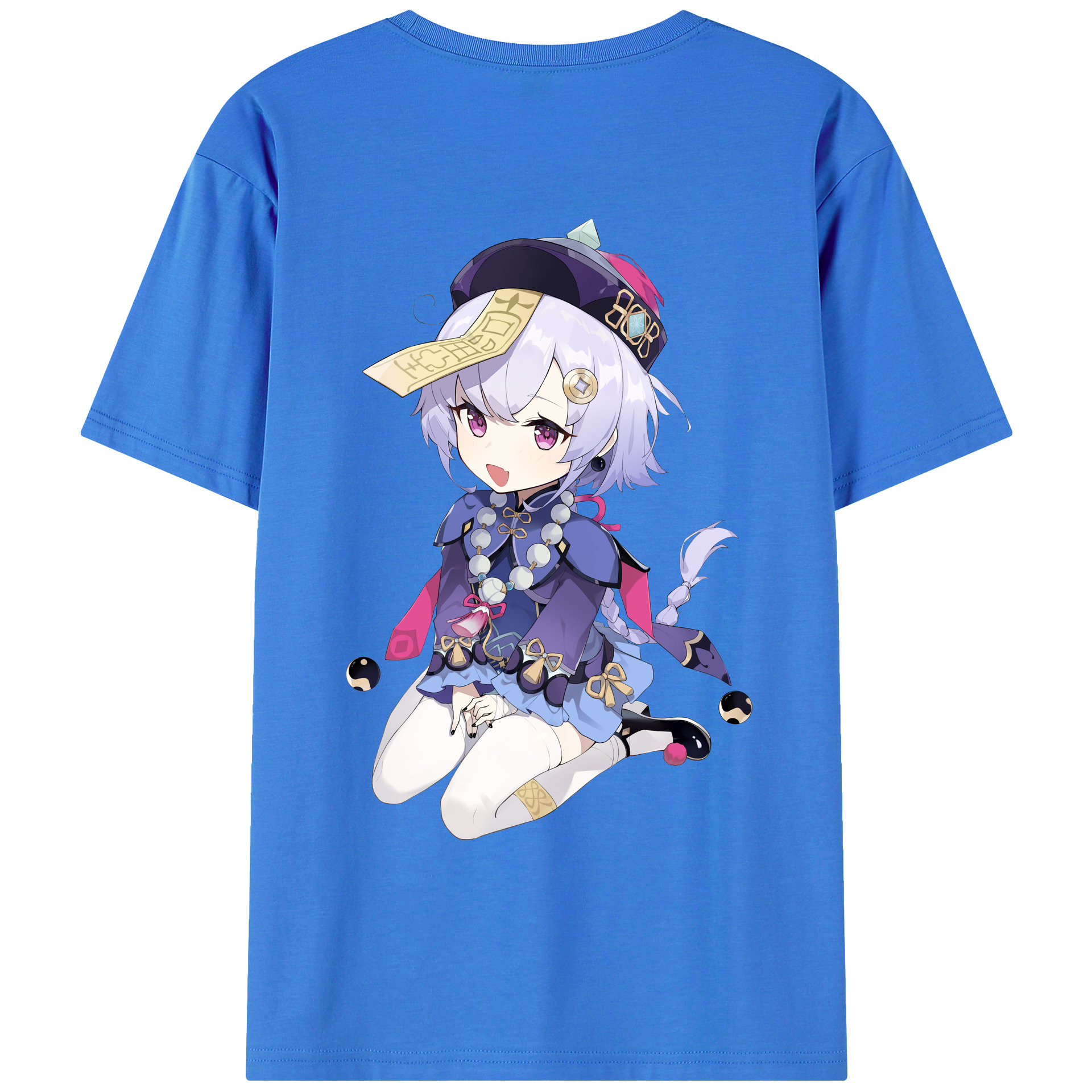 げんし神 七七 なな  genshin Nana 綿100％ メンズ半袖Tシャツ（バックプリント） 通気性