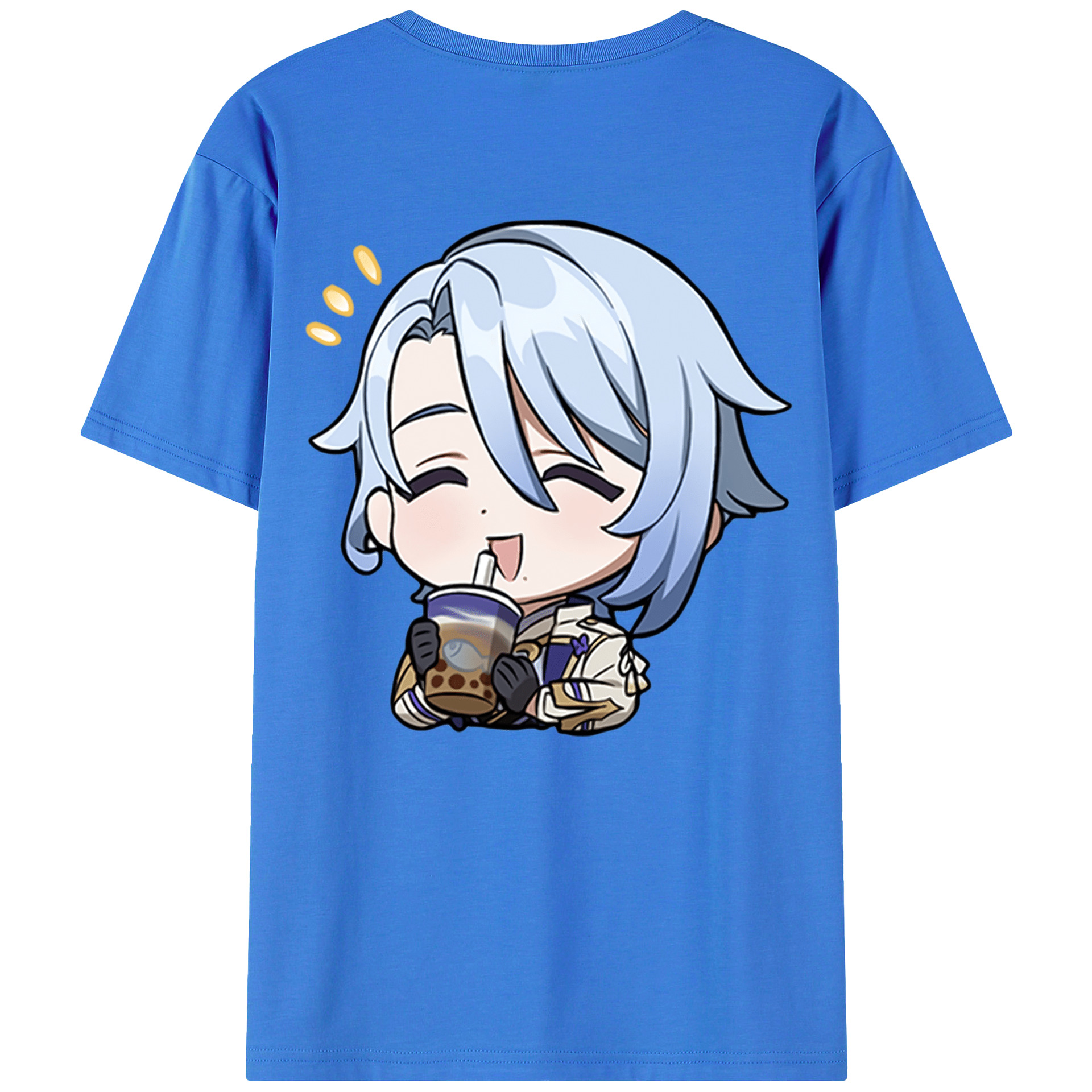 げんし神 神里綾人 かみさとあやと genshin Kamisato Ayato 綿100％ メンズ半袖Tシャツ（バックプリント） 通気性