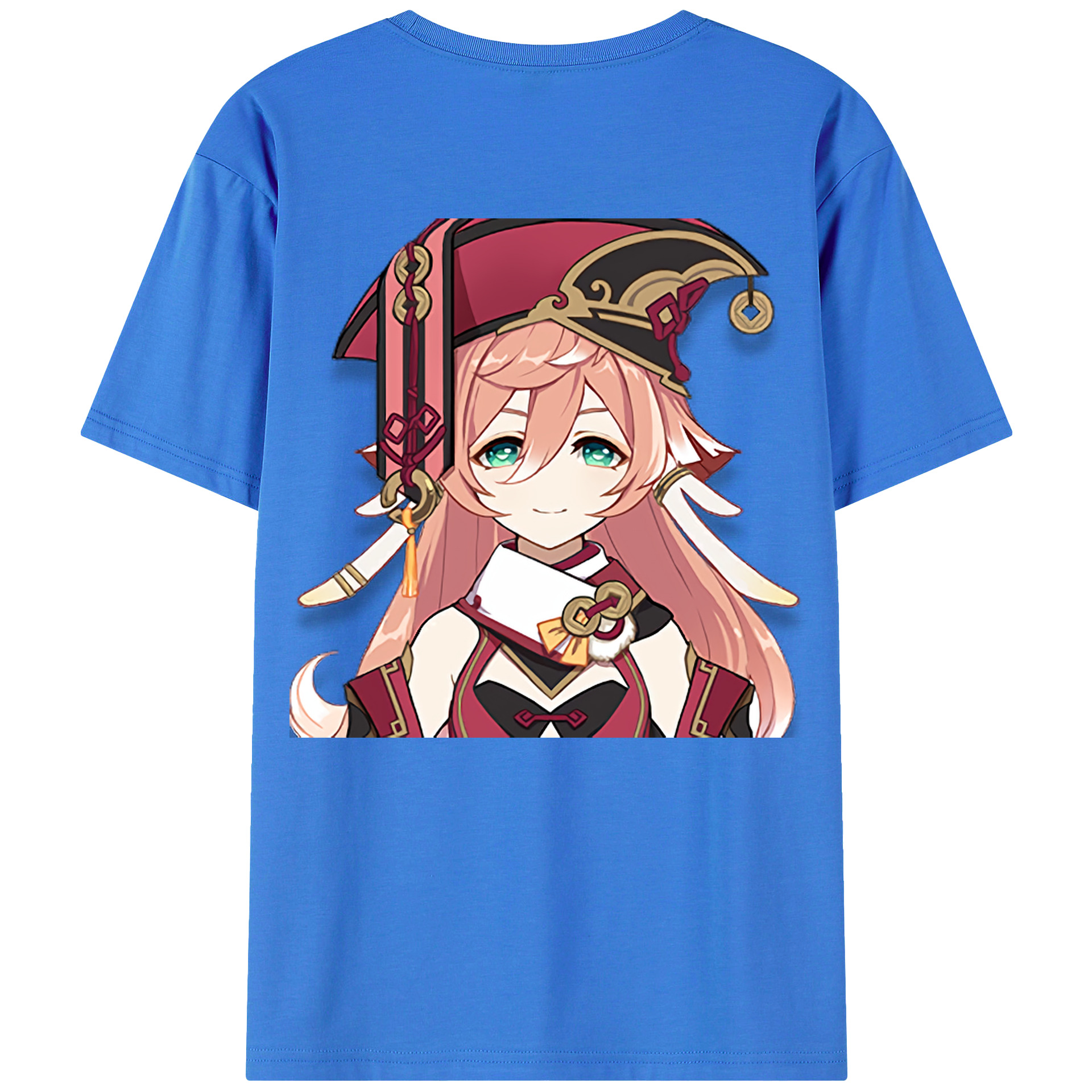 げんし神 ヤンフェイ genshin Yanfei 綿100％ メンズ半袖Tシャツ（バックプリント） 通気性