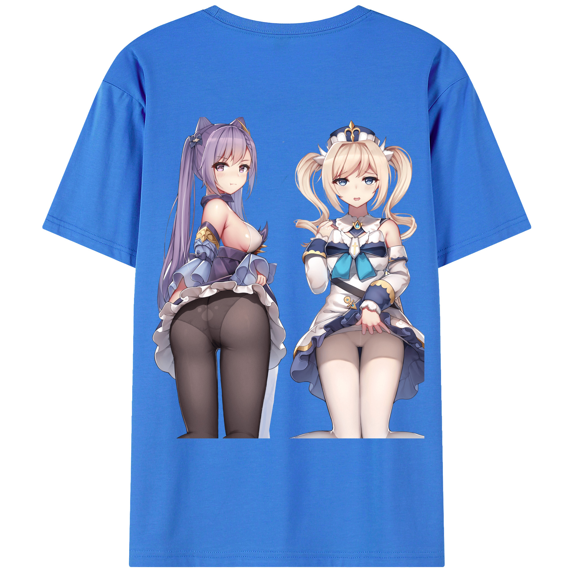 げんし神 刻晴 こくせい genshin Kokusei 綿100％ メンズ半袖Tシャツ（バックプリント） 通気性