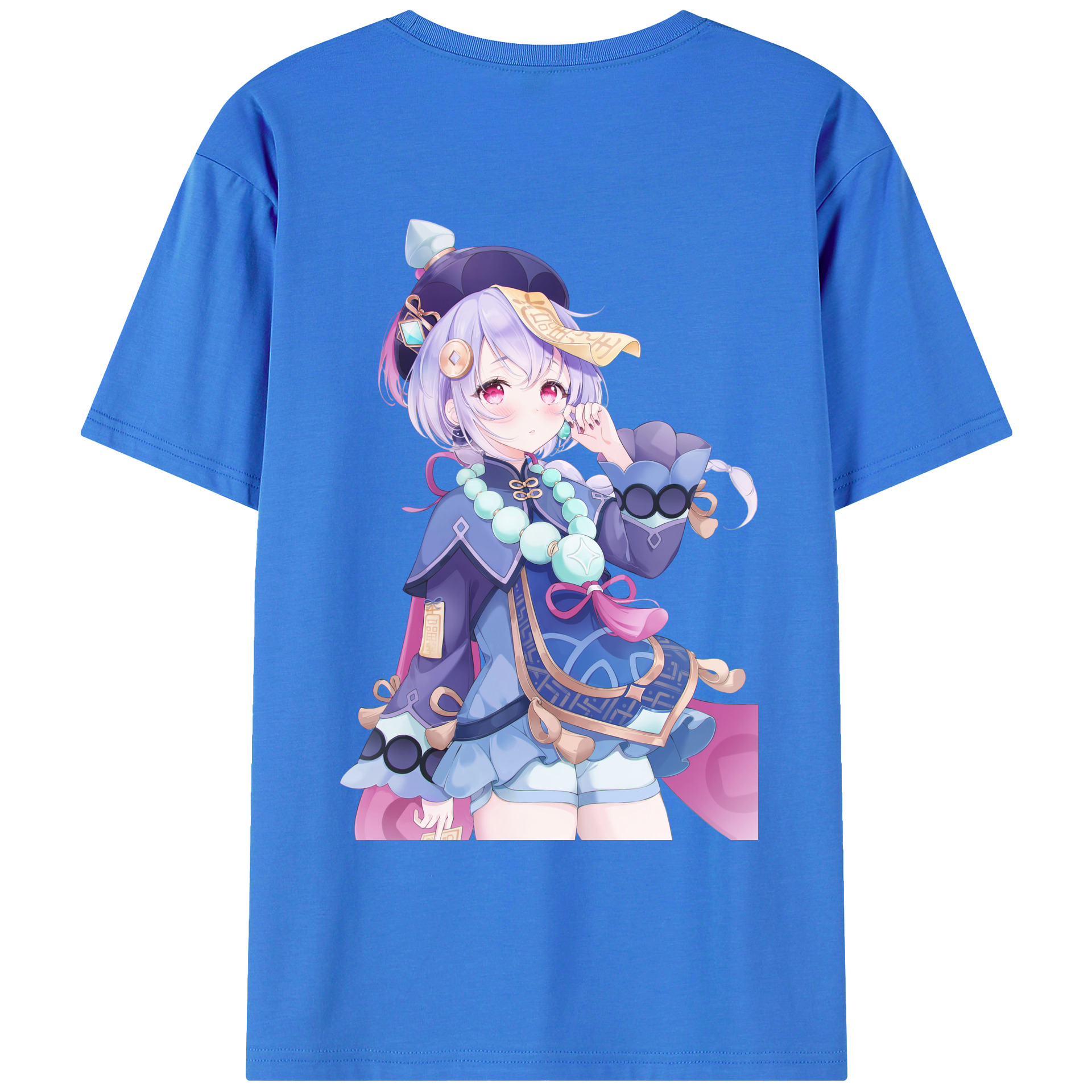 げんし神 七七 なな  genshin Nana 綿100％ メンズ半袖Tシャツ（バックプリント） 通気性