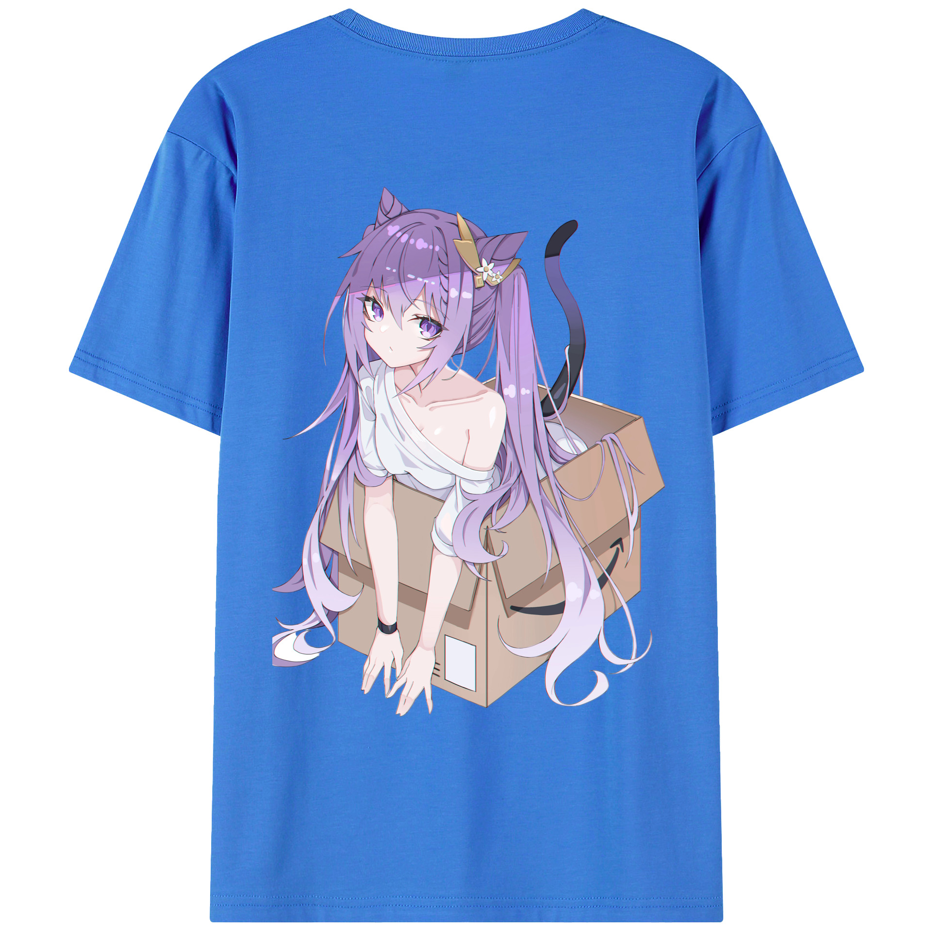 げんし神 刻晴 こくせい genshin Kokusei 綿100％ メンズ半袖Tシャツ（バックプリント） 通気性