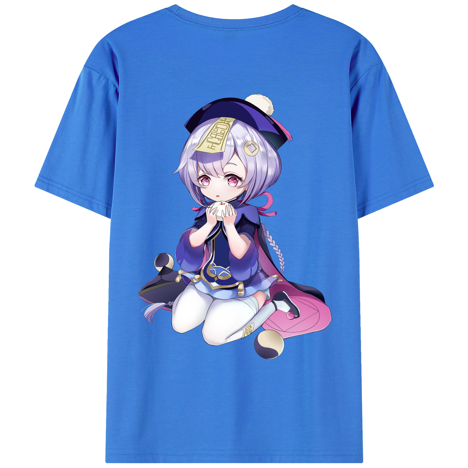 げんし神 七七 なな  genshin Nana 綿100％ メンズ半袖Tシャツ（バックプリント） 通気性