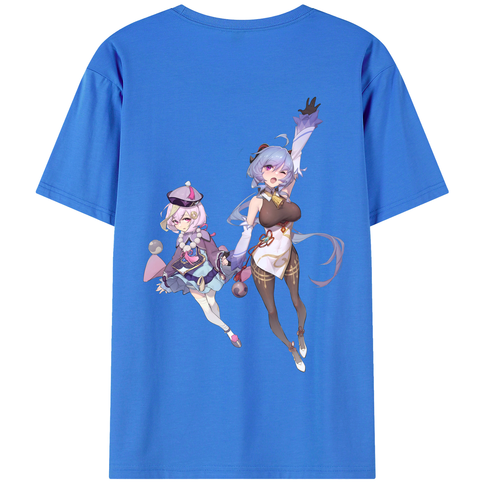 げんし神 七七 なな  genshin Nana 綿100％ メンズ半袖Tシャツ（バックプリント） 通気性