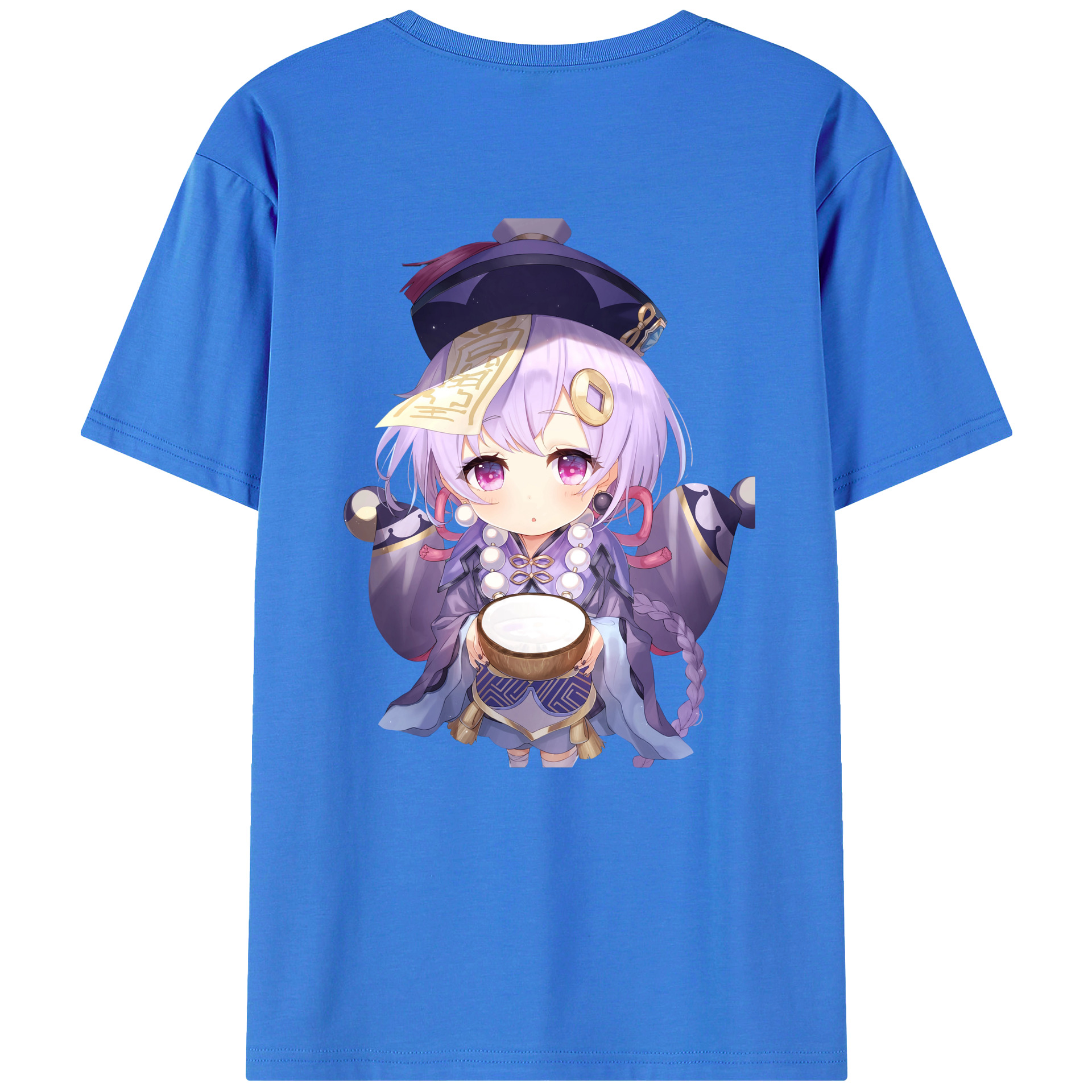 げんし神 七七 なな  genshin Nana 綿100％ メンズ半袖Tシャツ（バックプリント） 通気性