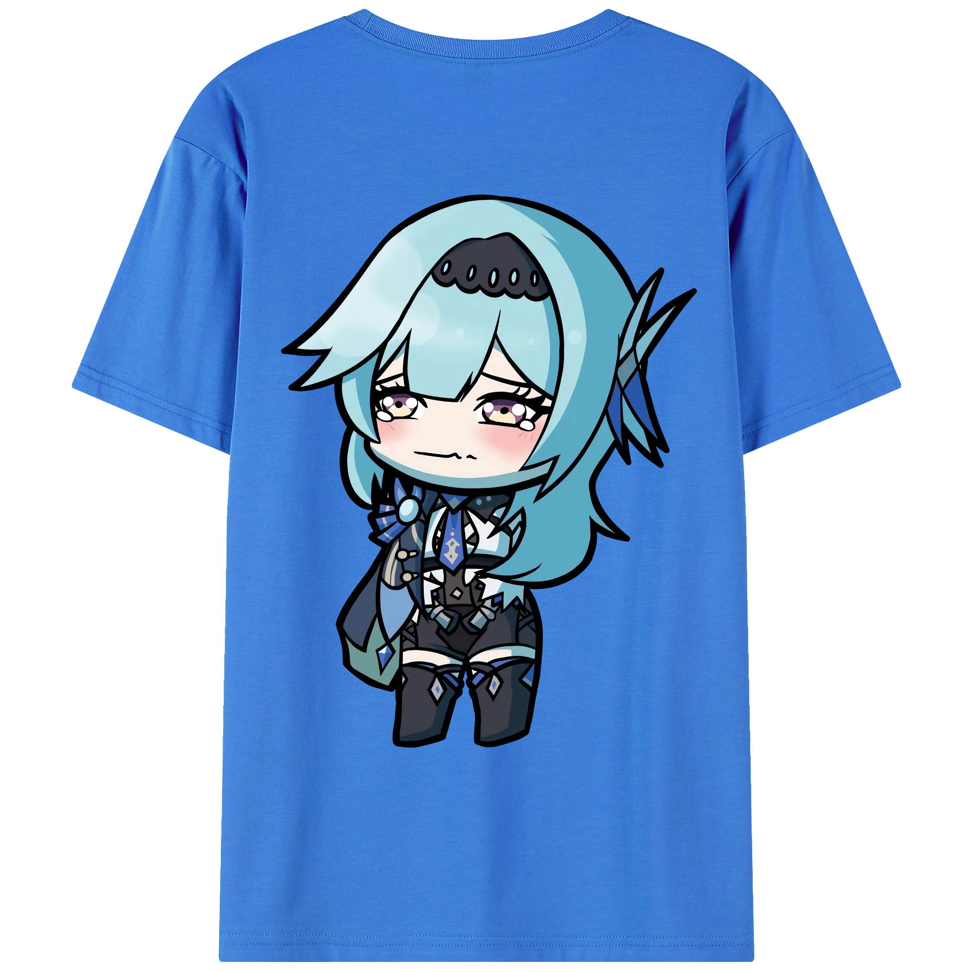 げんし神 优菈 ゆうら genshin Yūra 綿100％ メンズ半袖Tシャツ（バックプリント） 通気性