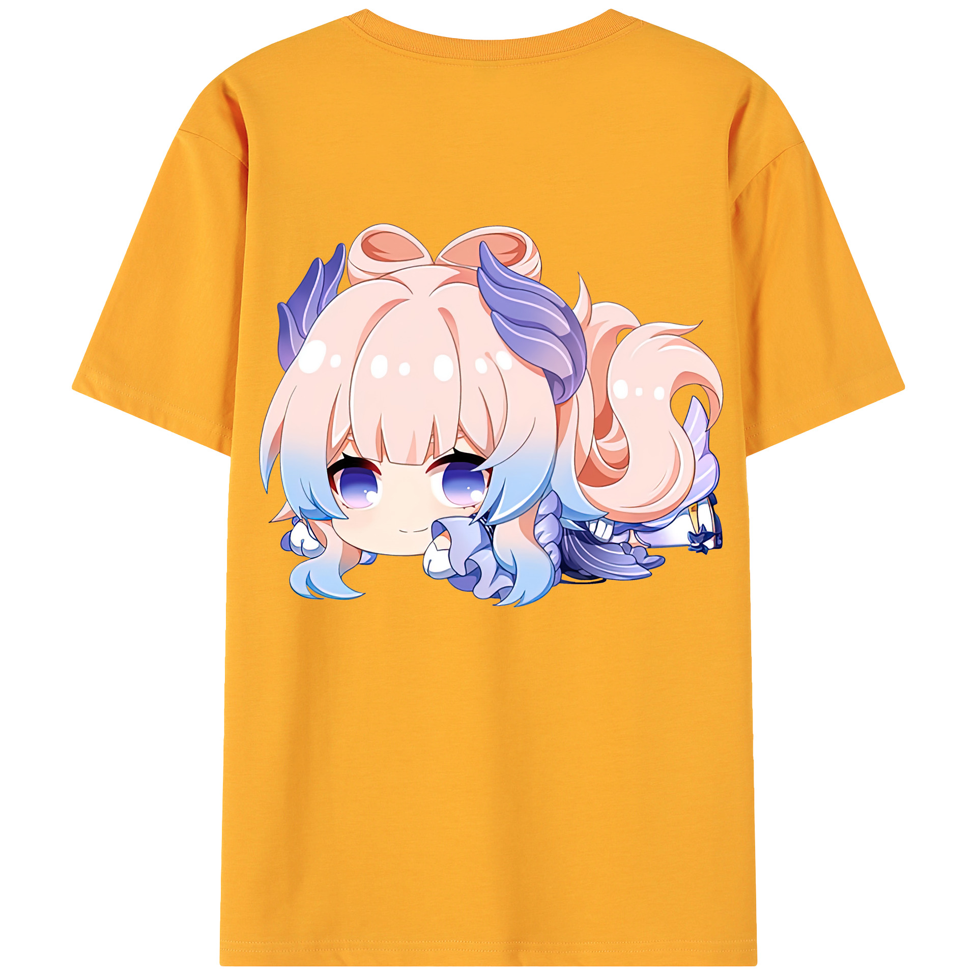 げんし神 珊瑚宮心海 サンゴノミヤ・ココミ genshin Sangonomiya Kokomi 綿100％ メンズ半袖Tシャツ（バックプリント） 通気性