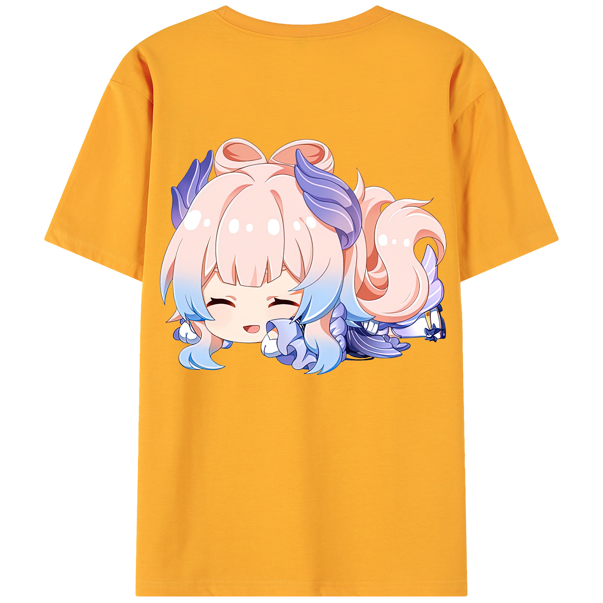 げんし神 珊瑚宮心海 サンゴノミヤ・ココミ genshin Sangonomiya Kokomi 綿100％ メンズ半袖Tシャツ（バックプリント） 通気性