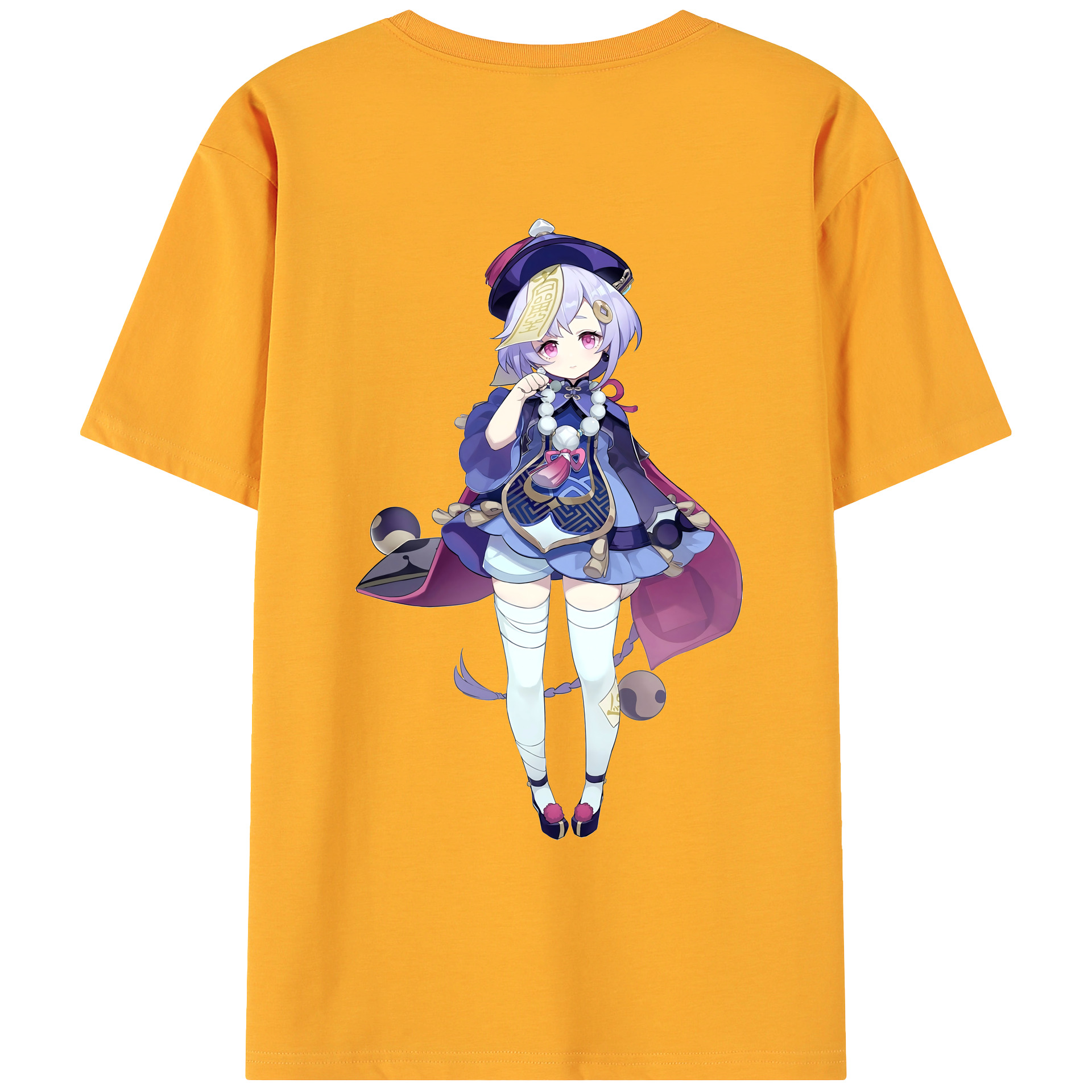 げんし神 七七 なな  genshin Nana 綿100％ メンズ半袖Tシャツ（バックプリント） 通気性