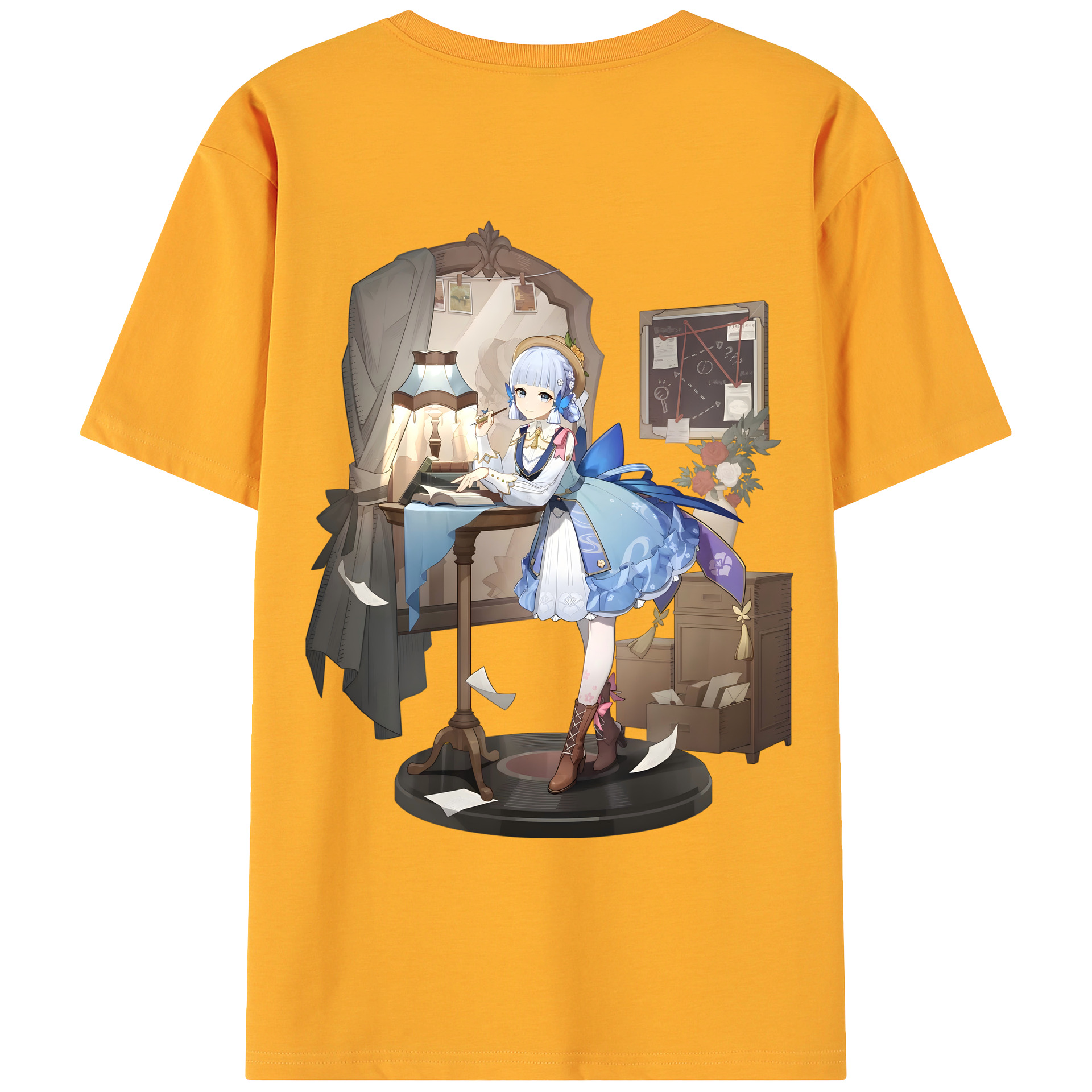 げんし神 神里綾華 神宮寺レン genshin Kamimiya Ren 綿100％ メンズ半袖Tシャツ（バックプリント） 通気性