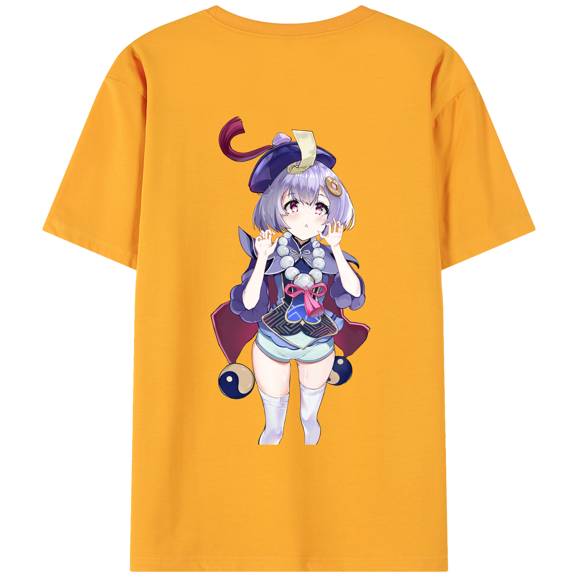 げんし神 七七 なな  genshin Nana 綿100％ メンズ半袖Tシャツ（バックプリント） 通気性