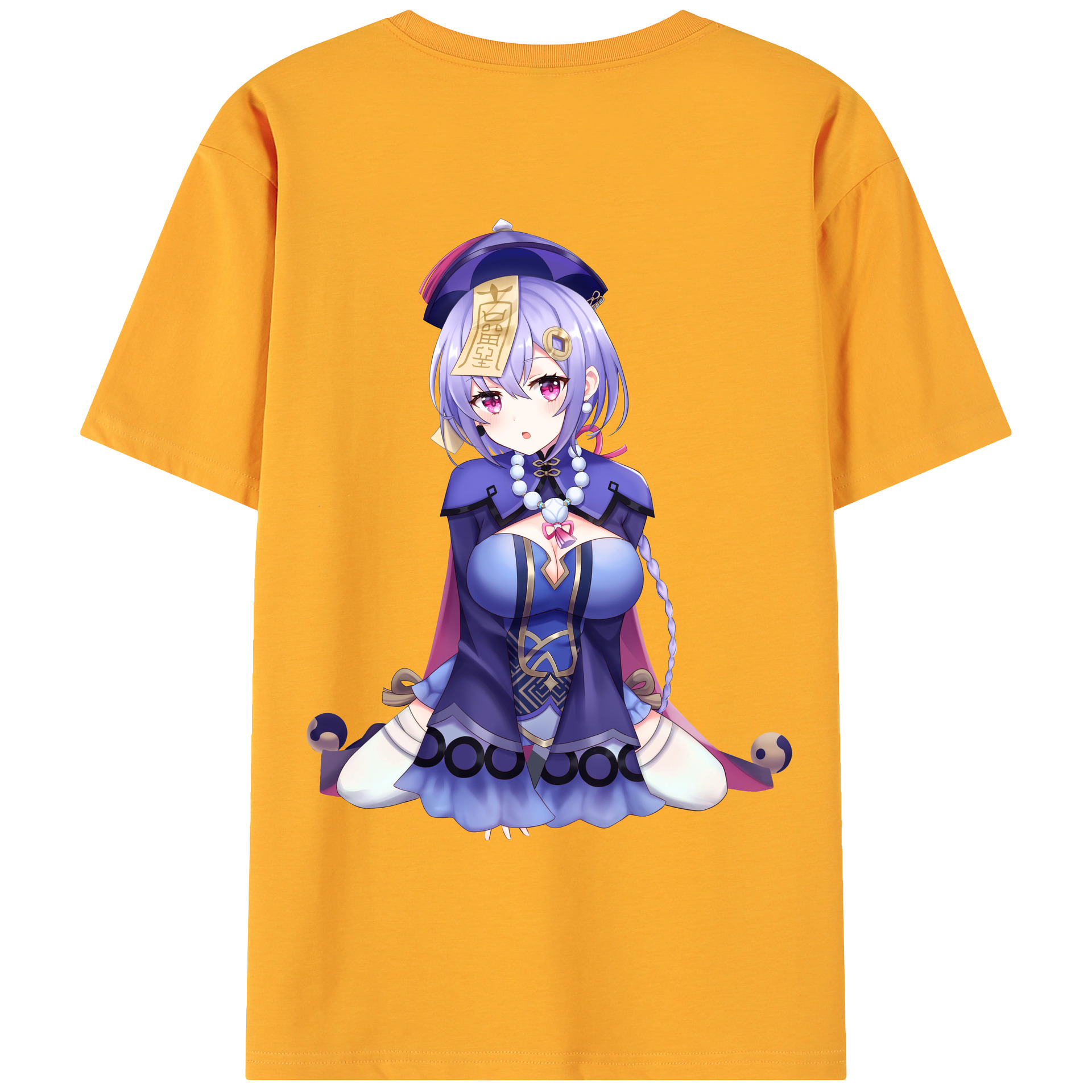 げんし神 七七 なな  genshin Nana 綿100％ メンズ半袖Tシャツ（バックプリント） 通気性