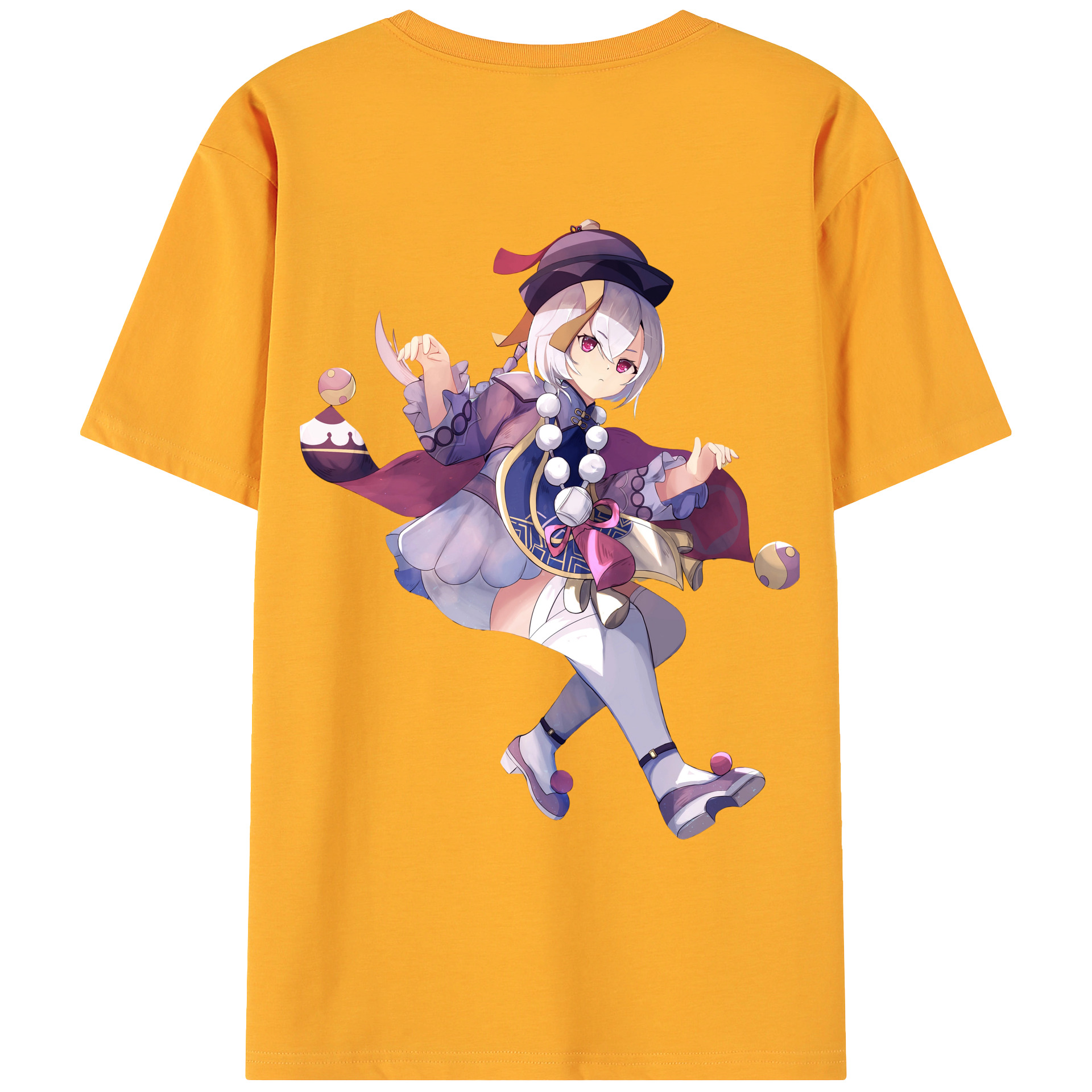 げんし神 七七 なな  genshin Nana 綿100％ メンズ半袖Tシャツ（バックプリント） 通気性