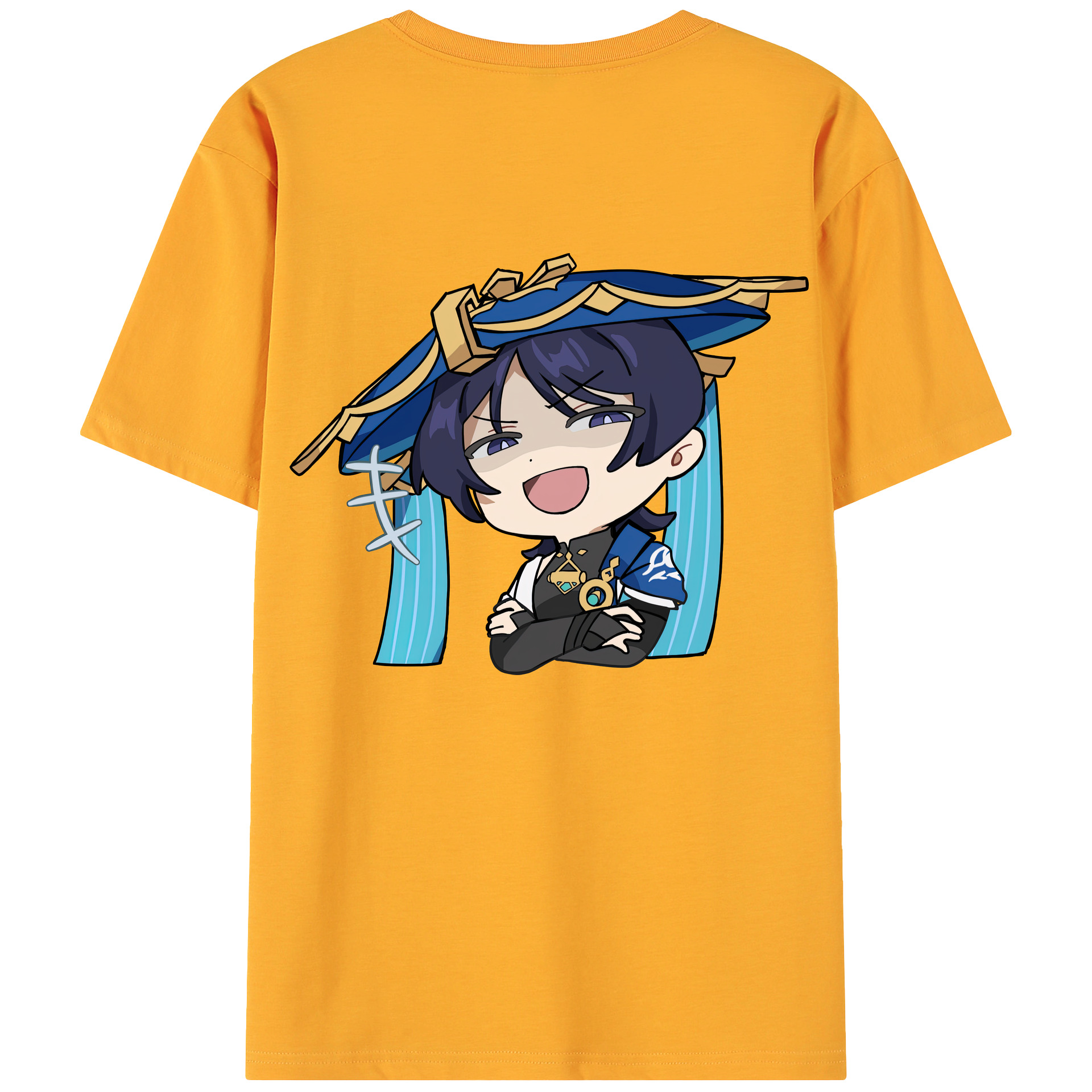 げんし神 さんペい genshin Sanpei 綿100％ メンズ半袖Tシャツ（バックプリント） 通気性