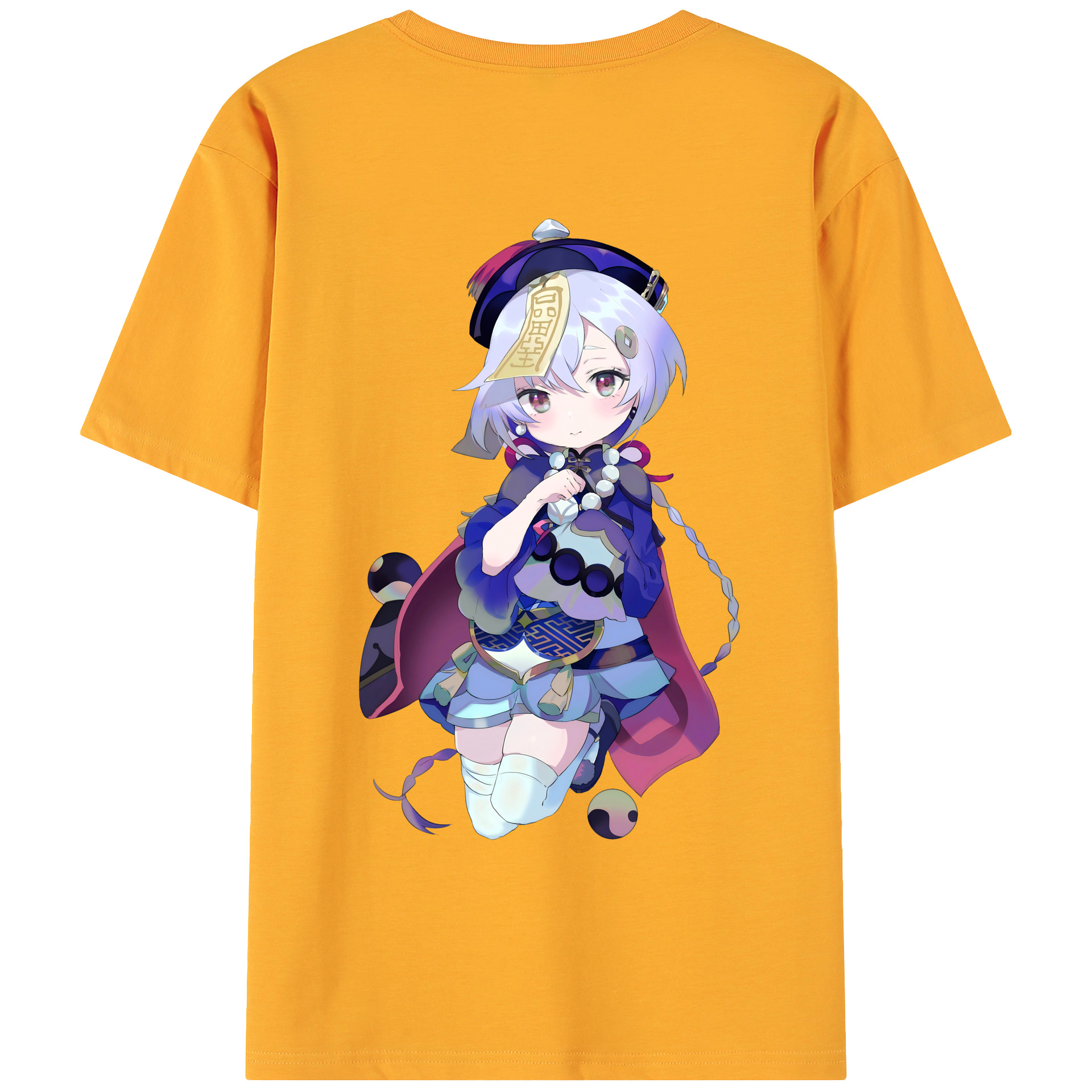 げんし神 七七 なな  genshin Nana 綿100％ メンズ半袖Tシャツ（バックプリント） 通気性