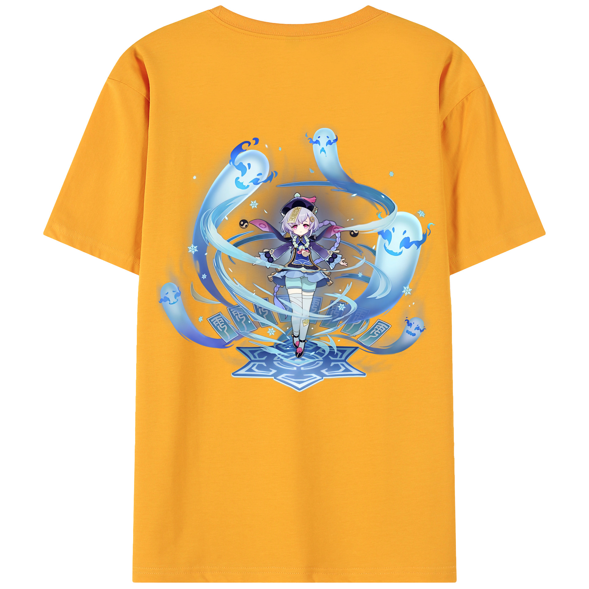 げんし神 七七 なな  genshin Nana 綿100％ メンズ半袖Tシャツ（バックプリント） 通気性