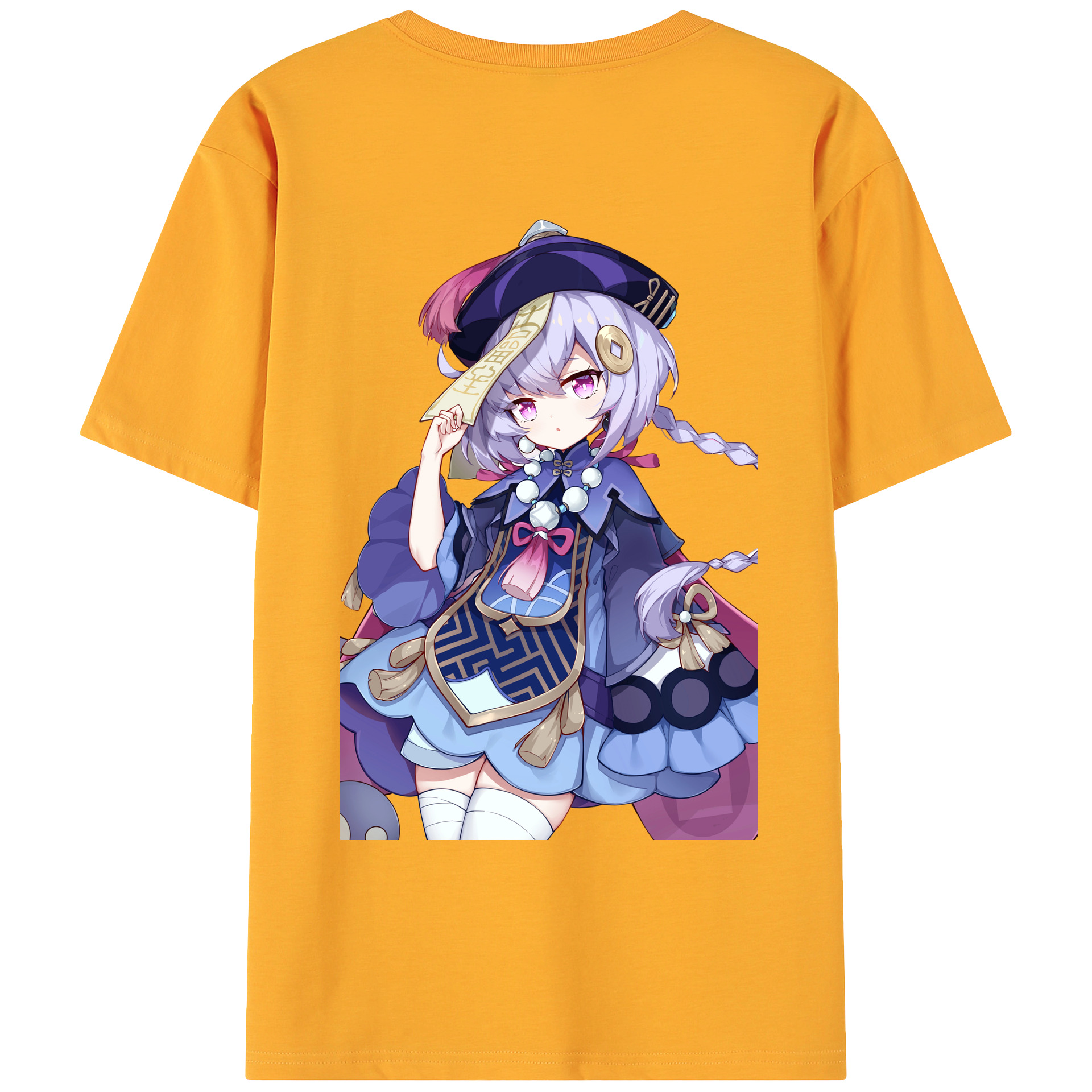 げんし神 七七 なな  genshin Nana 綿100％ メンズ半袖Tシャツ（バックプリント） 通気性