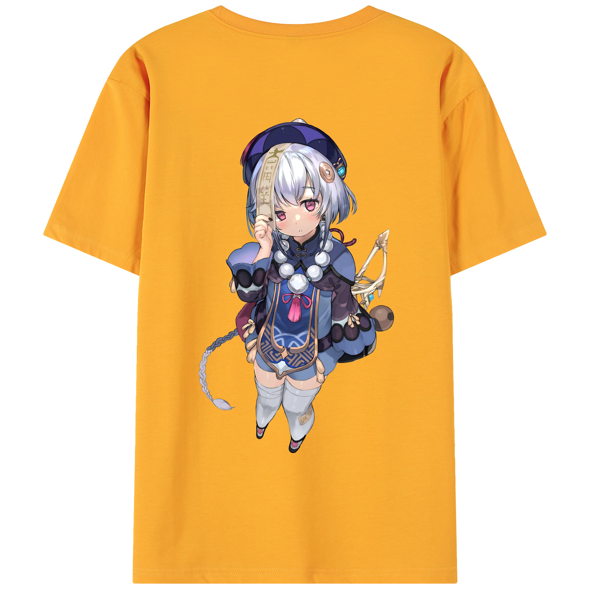 げんし神 七七 なな  genshin Nana 綿100％ メンズ半袖Tシャツ（バックプリント） 通気性