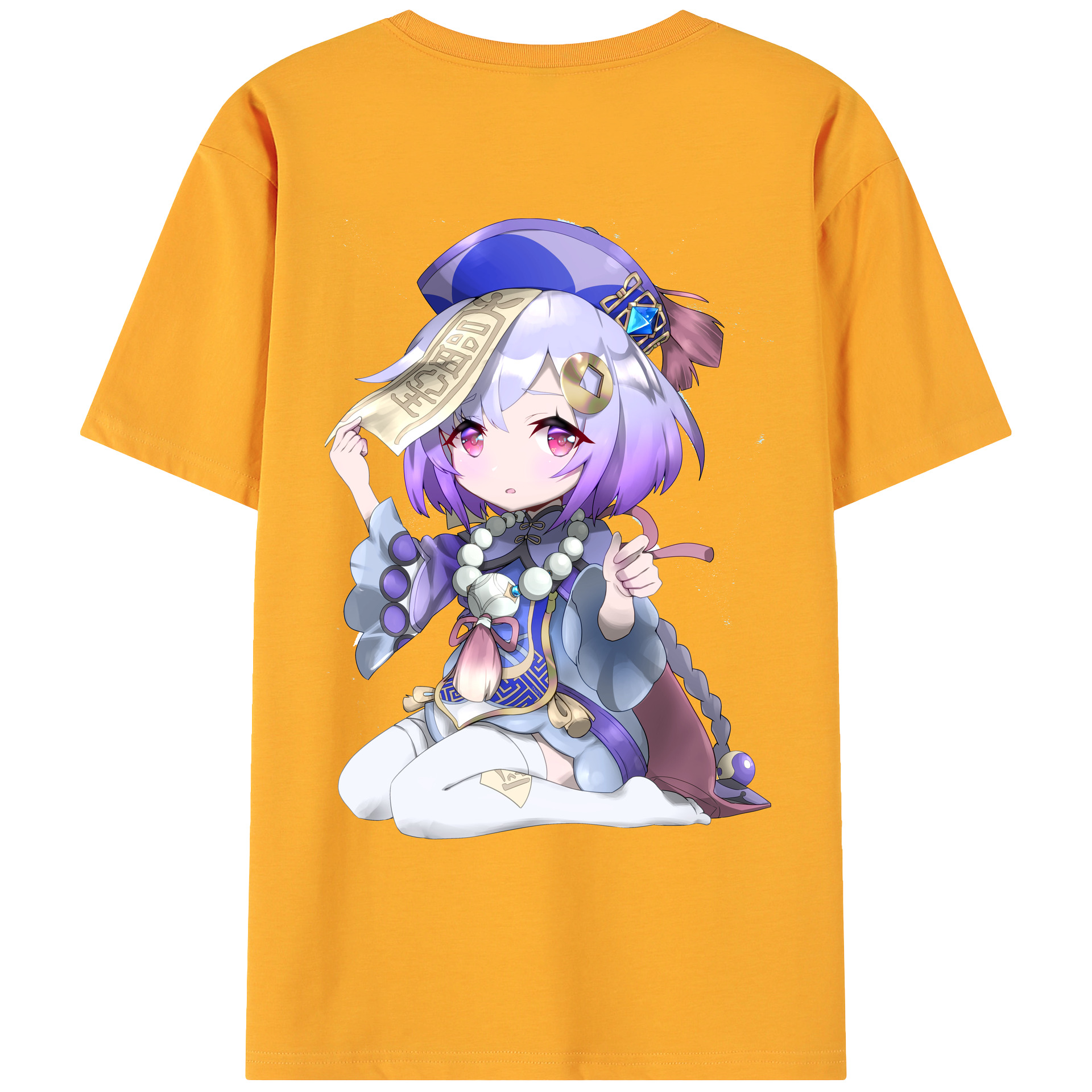 げんし神 七七 なな  genshin Nana 綿100％ メンズ半袖Tシャツ（バックプリント） 通気性