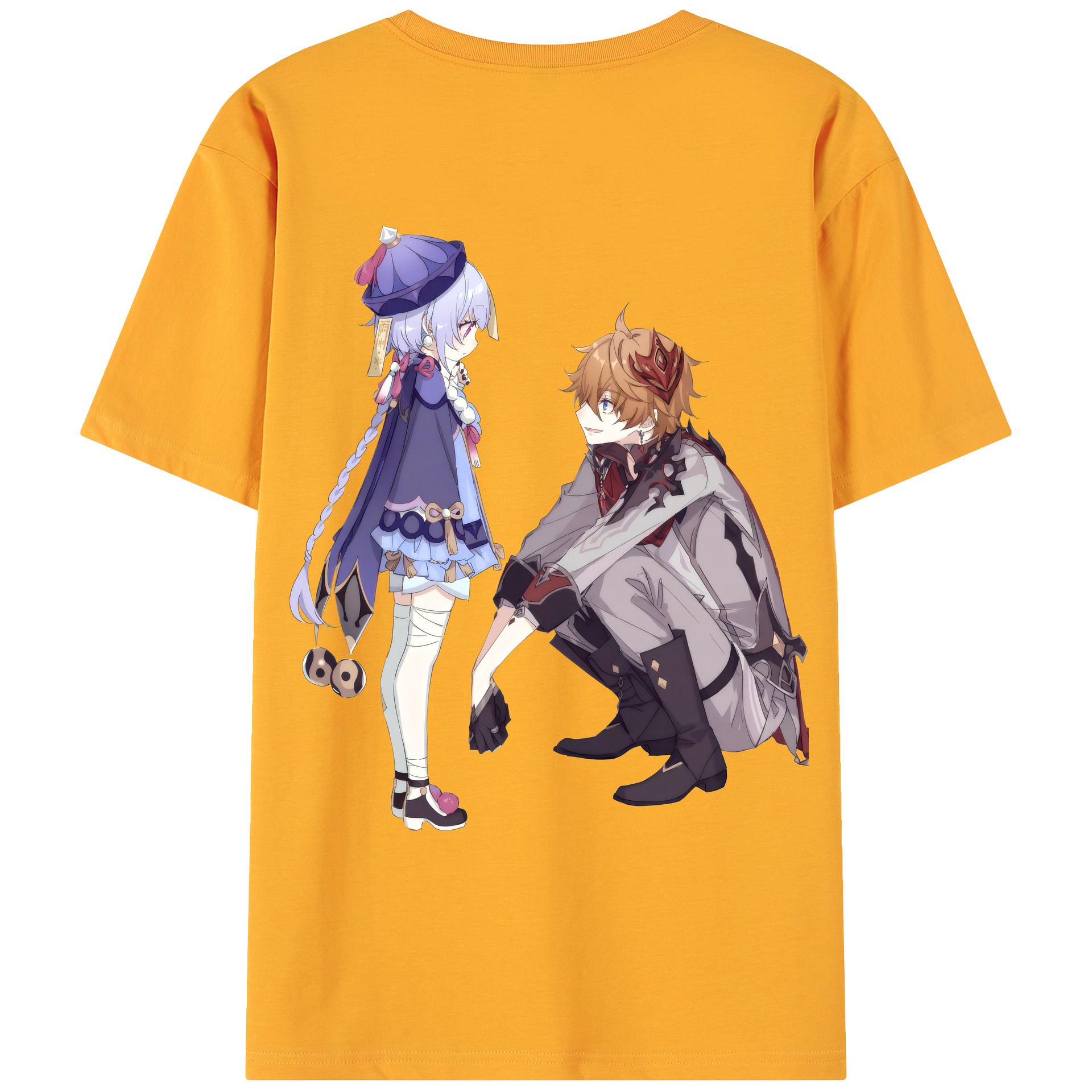 げんし神 七七 なな  genshin Nana 綿100％ メンズ半袖Tシャツ（バックプリント） 通気性