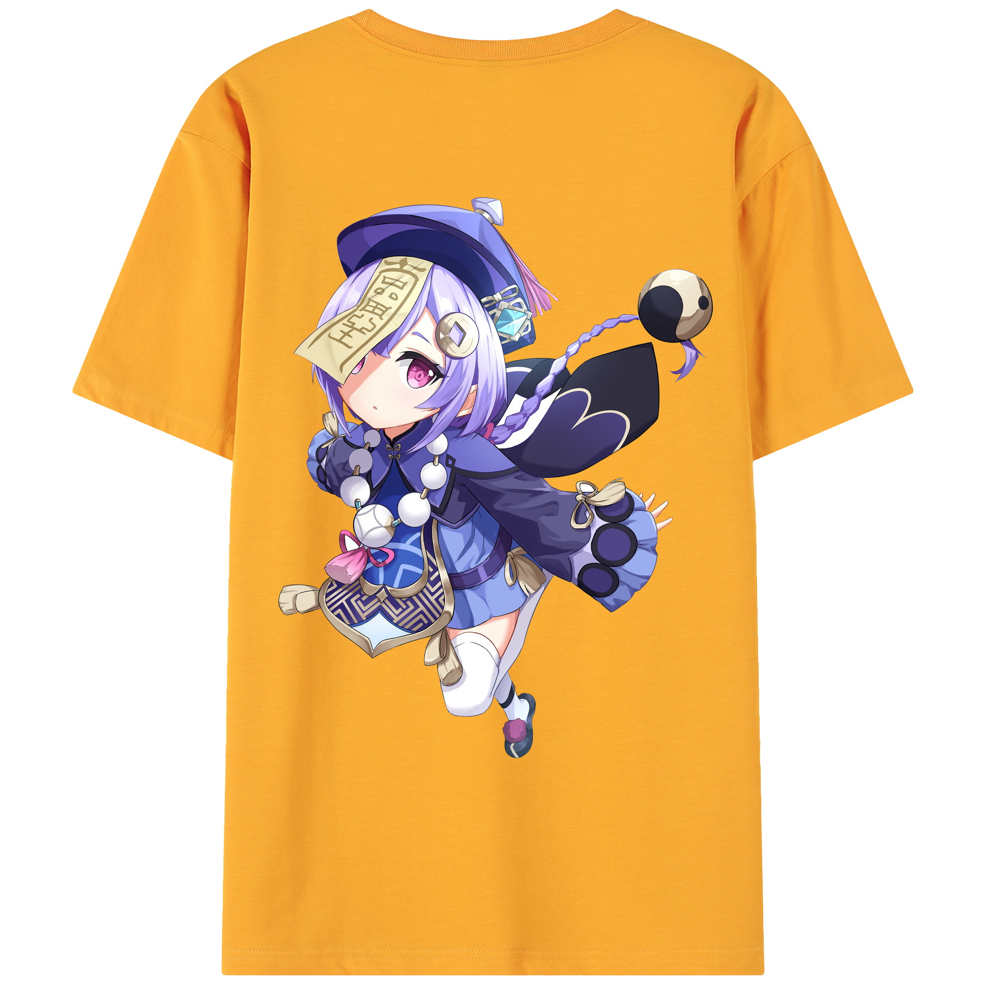 げんし神 七七 なな  genshin Nana 綿100％ メンズ半袖Tシャツ（バックプリント） 通気性