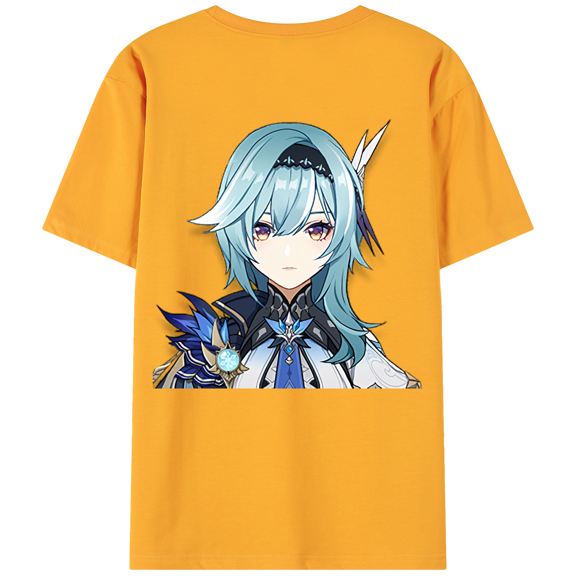 げんし神 优菈 ゆうら genshin Yūra 綿100％ メンズ半袖Tシャツ（バックプリント） 通気性