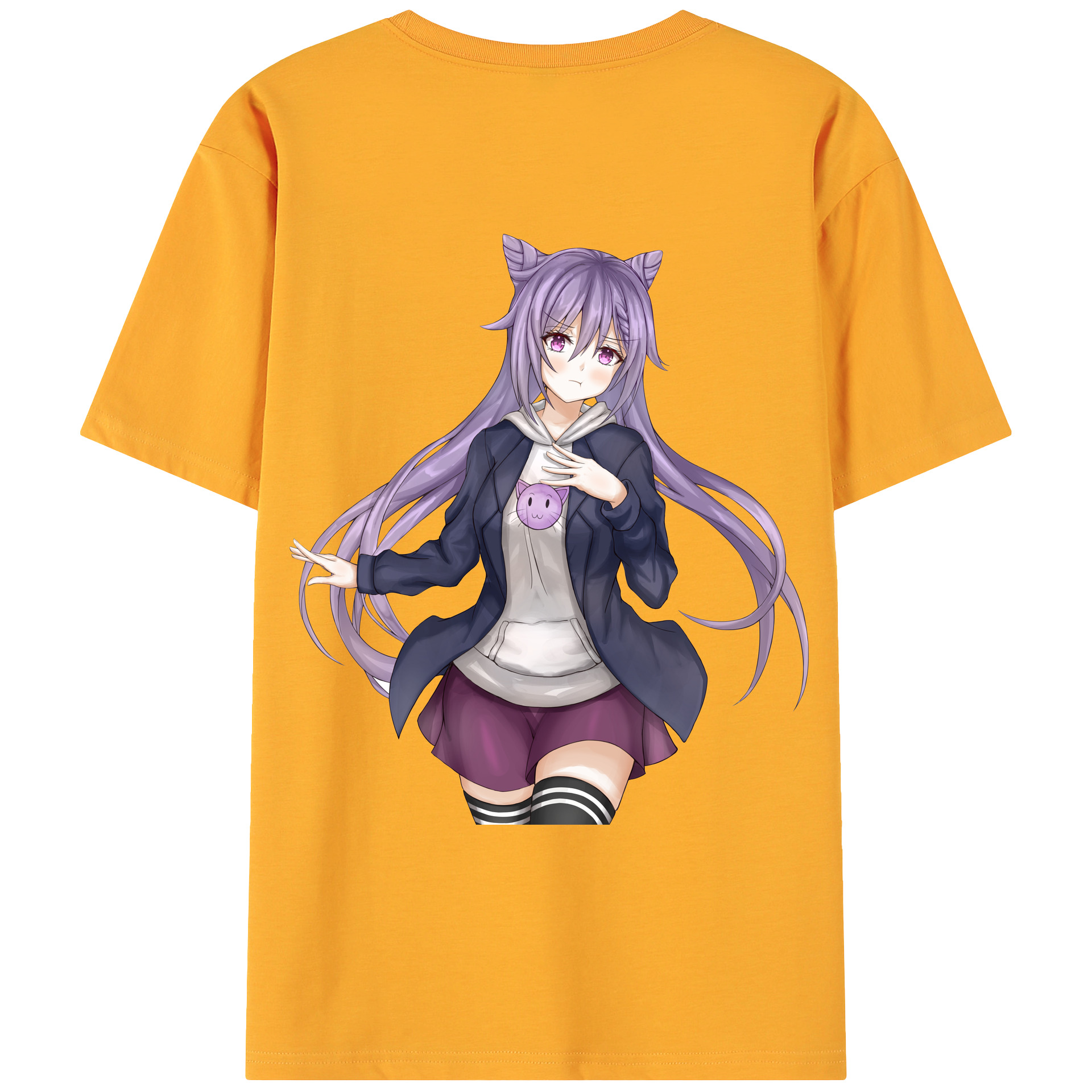 げんし神 刻晴 こくせい genshin Kokusei 綿100％ メンズ半袖Tシャツ（バックプリント） 通気性