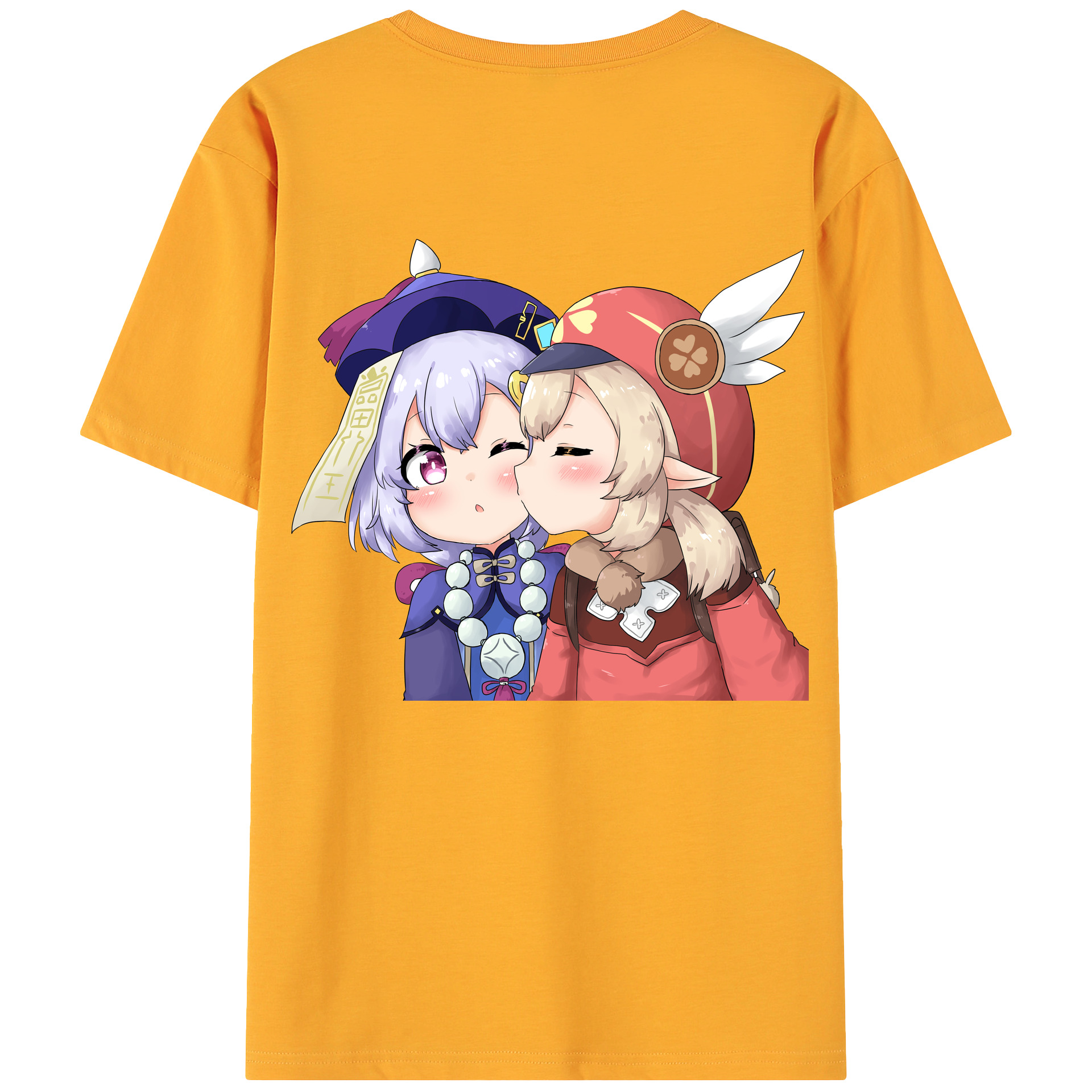 げんし神 七七 なな  genshin Nana 綿100％ メンズ半袖Tシャツ（バックプリント） 通気性