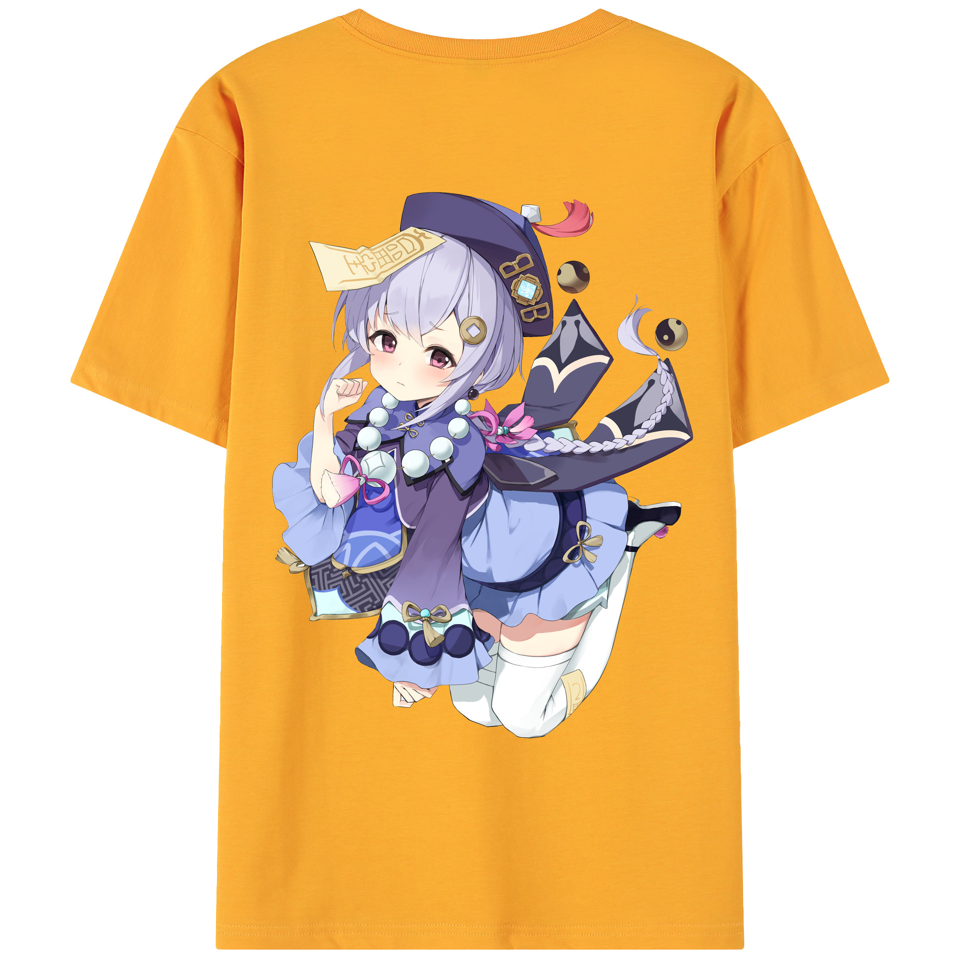 げんし神 七七 なな  genshin Nana 綿100％ メンズ半袖Tシャツ（バックプリント） 通気性