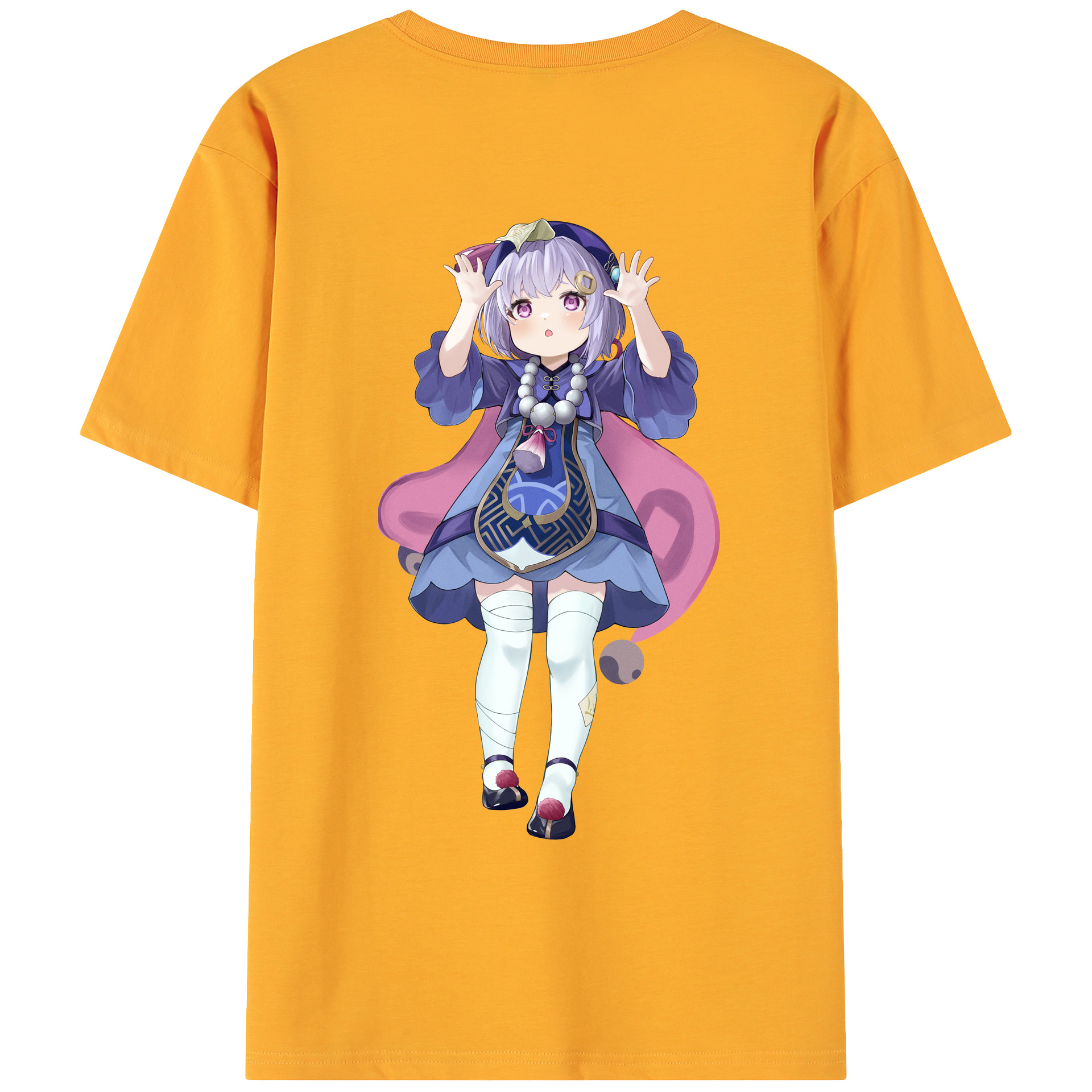 げんし神 七七 なな  genshin Nana 綿100％ メンズ半袖Tシャツ（バックプリント） 通気性