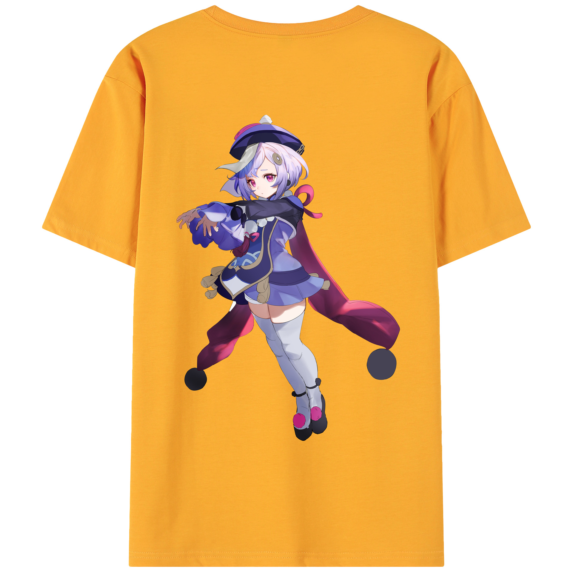 げんし神 七七 なな  genshin Nana 綿100％ メンズ半袖Tシャツ（バックプリント） 通気性