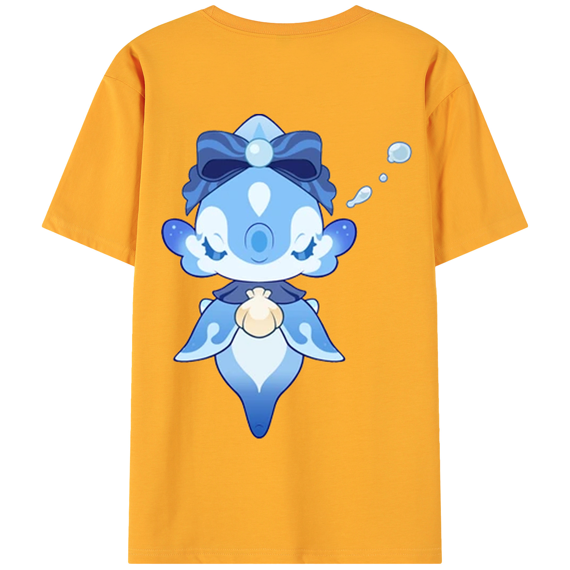 げんし神 フリーナ genshin Furina 綿100％ メンズ半袖Tシャツ（バックプリント） 通気性