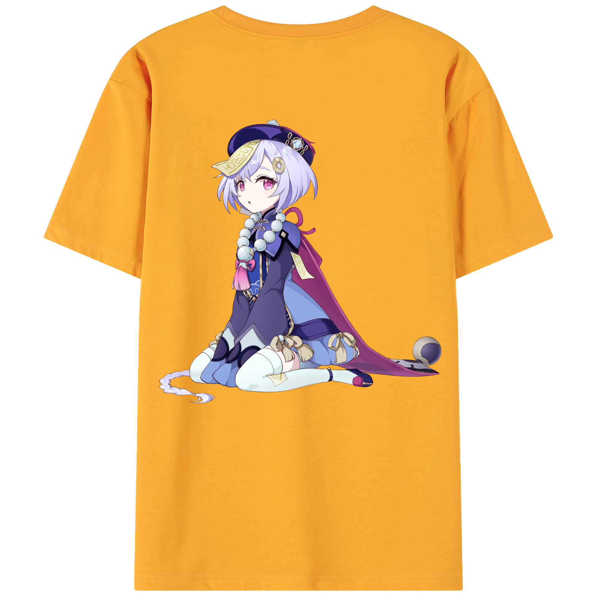 げんし神 七七 なな  genshin Nana 綿100％ メンズ半袖Tシャツ（バックプリント） 通気性