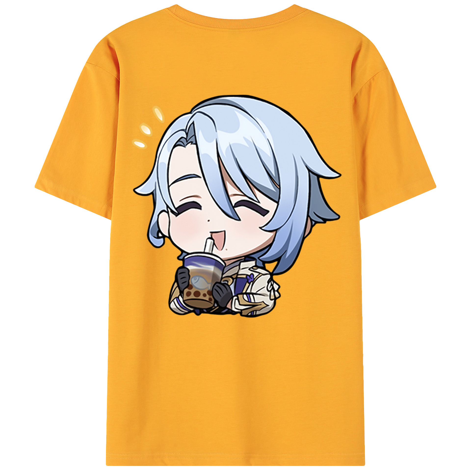 げんし神 神里綾人 かみさとあやと genshin Kamisato Ayato 綿100％ メンズ半袖Tシャツ（バックプリント） 通気性