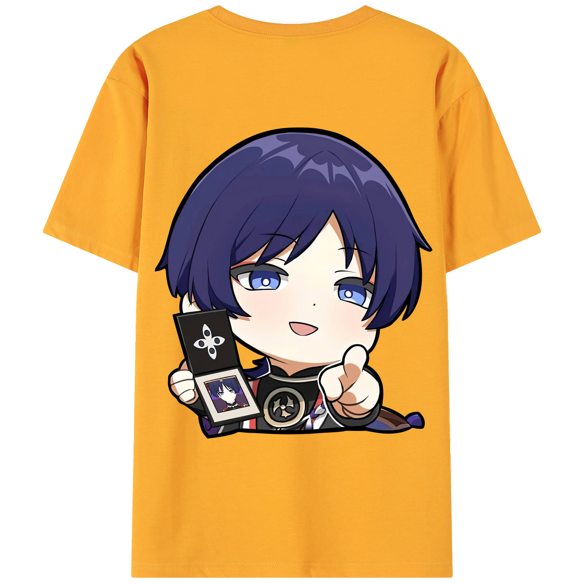 げんし神 さんペい genshin Sanpei 綿100％ メンズ半袖Tシャツ（バックプリント） 通気性